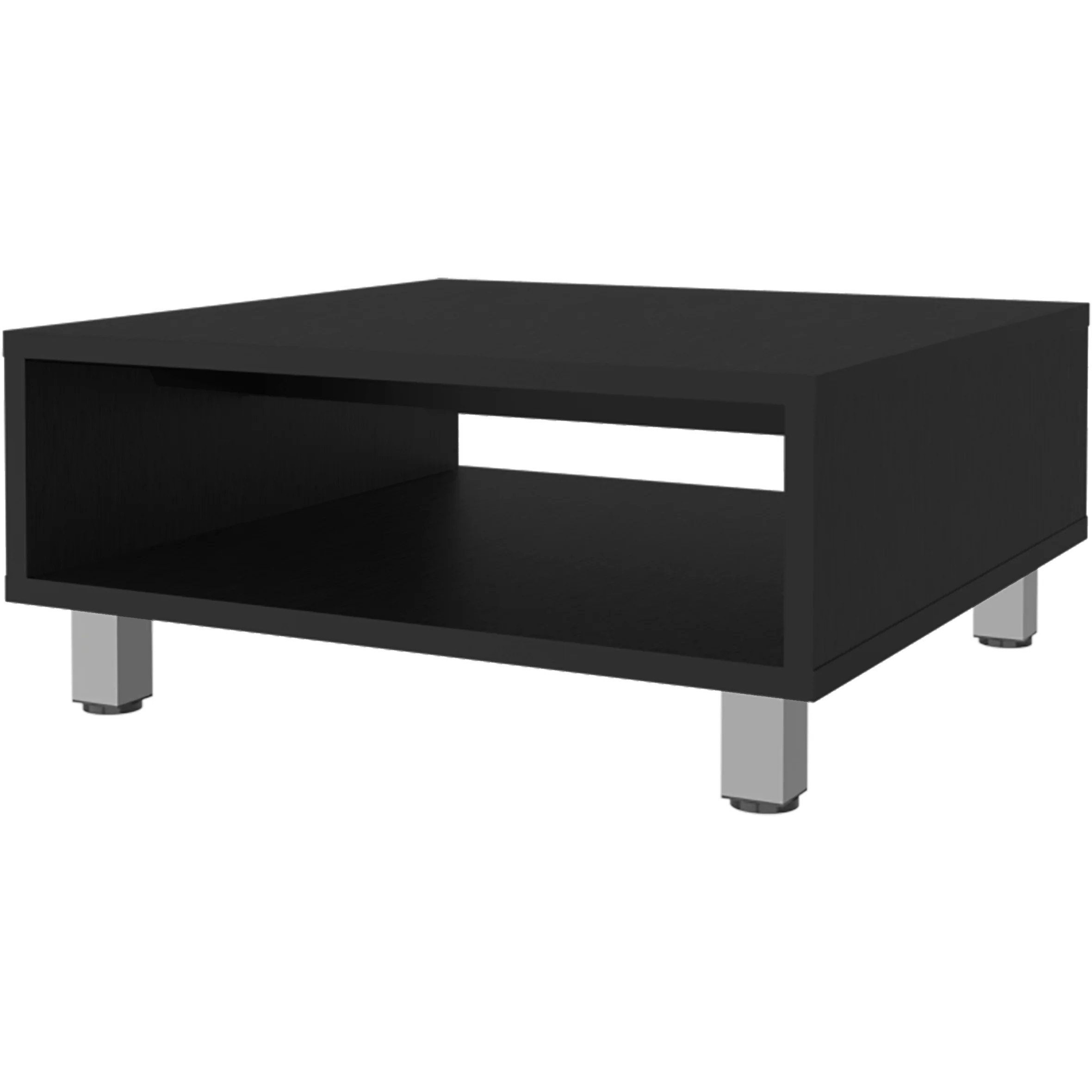 Black Coffee Table With Open Storage