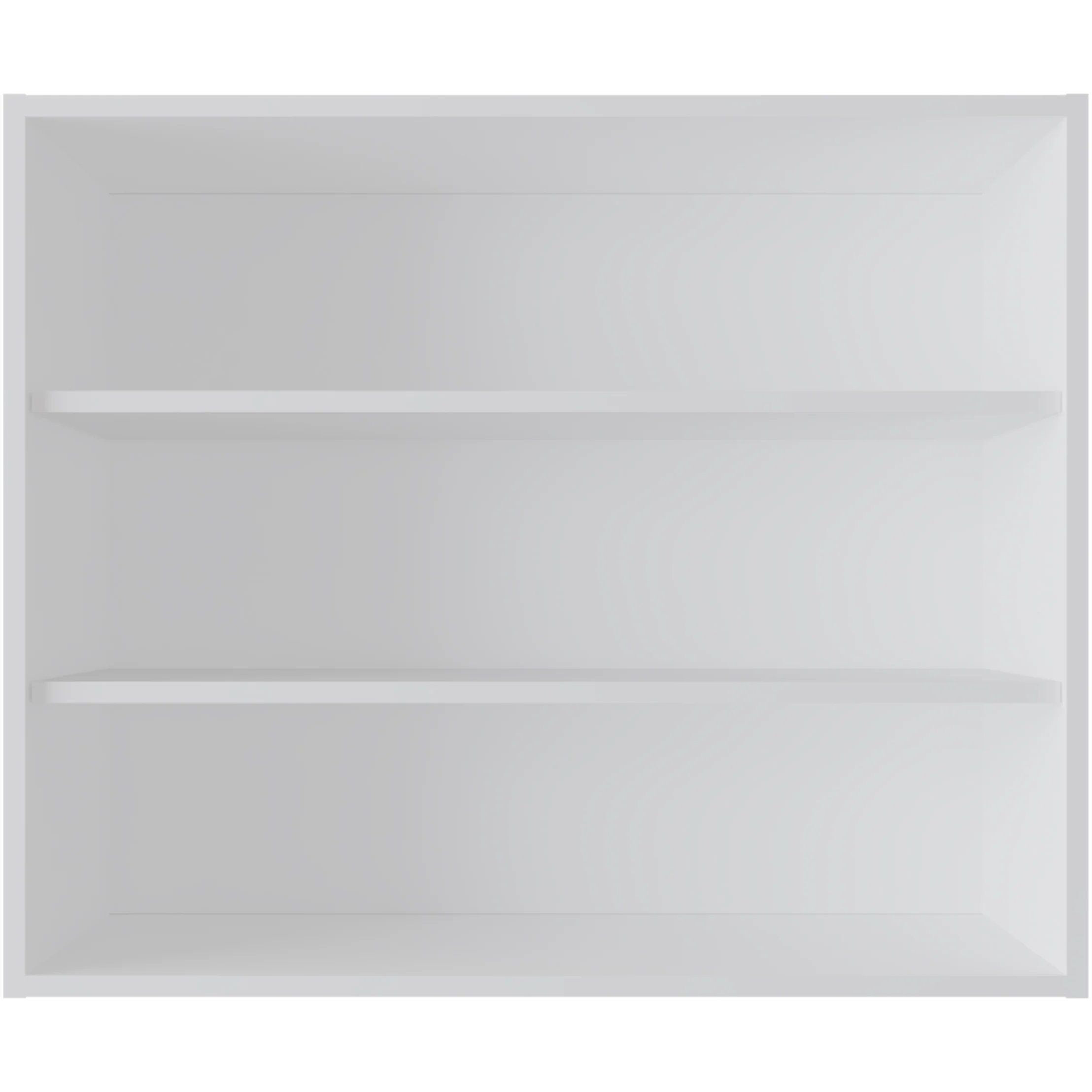 White Wall Cabinet With Open Storage