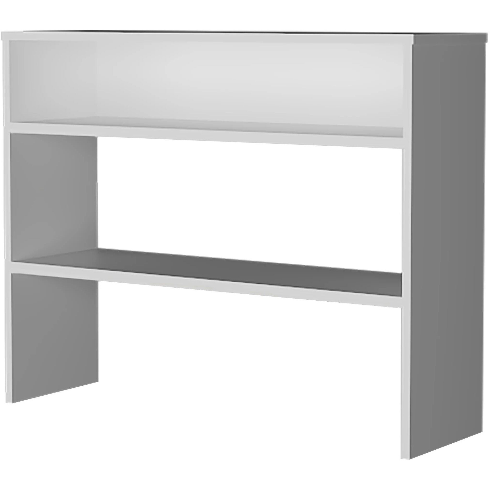 White Console Table With Open Storage