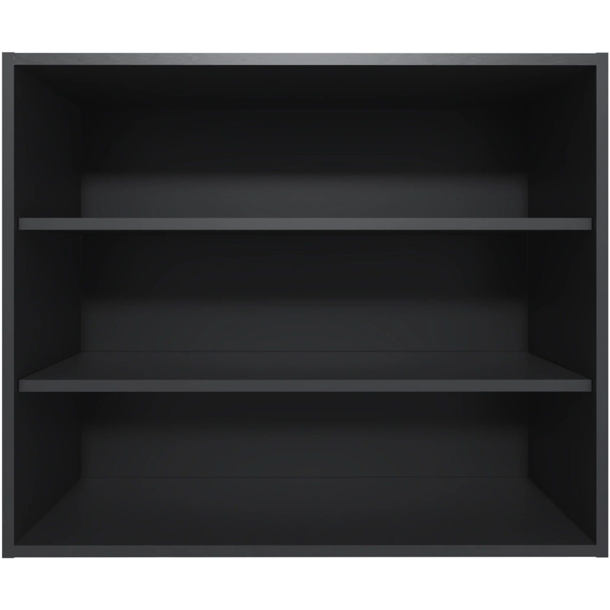 Black Wall Cabinet With Open Storage