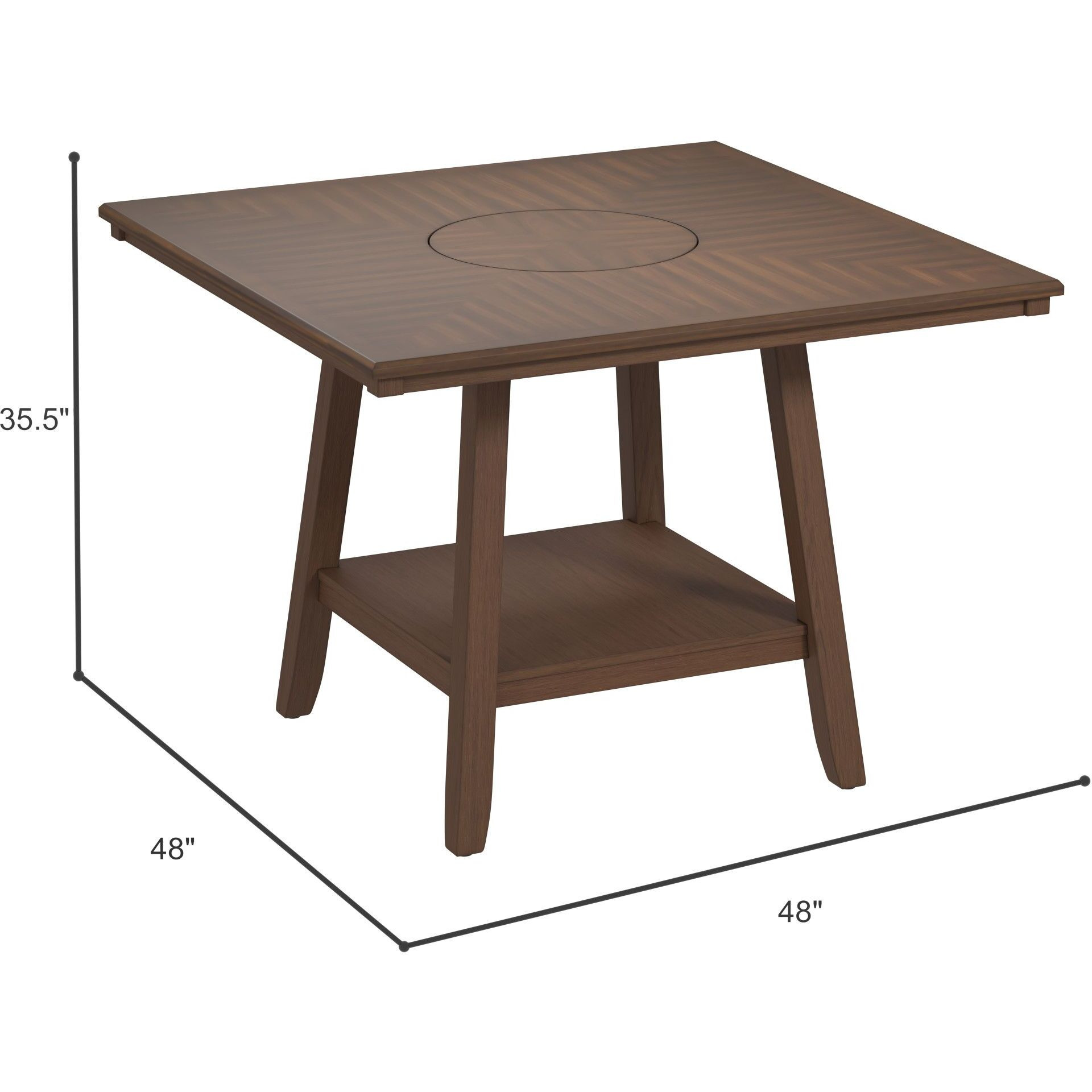 Wallace & Bay Glimm Brown Gathering Height Table