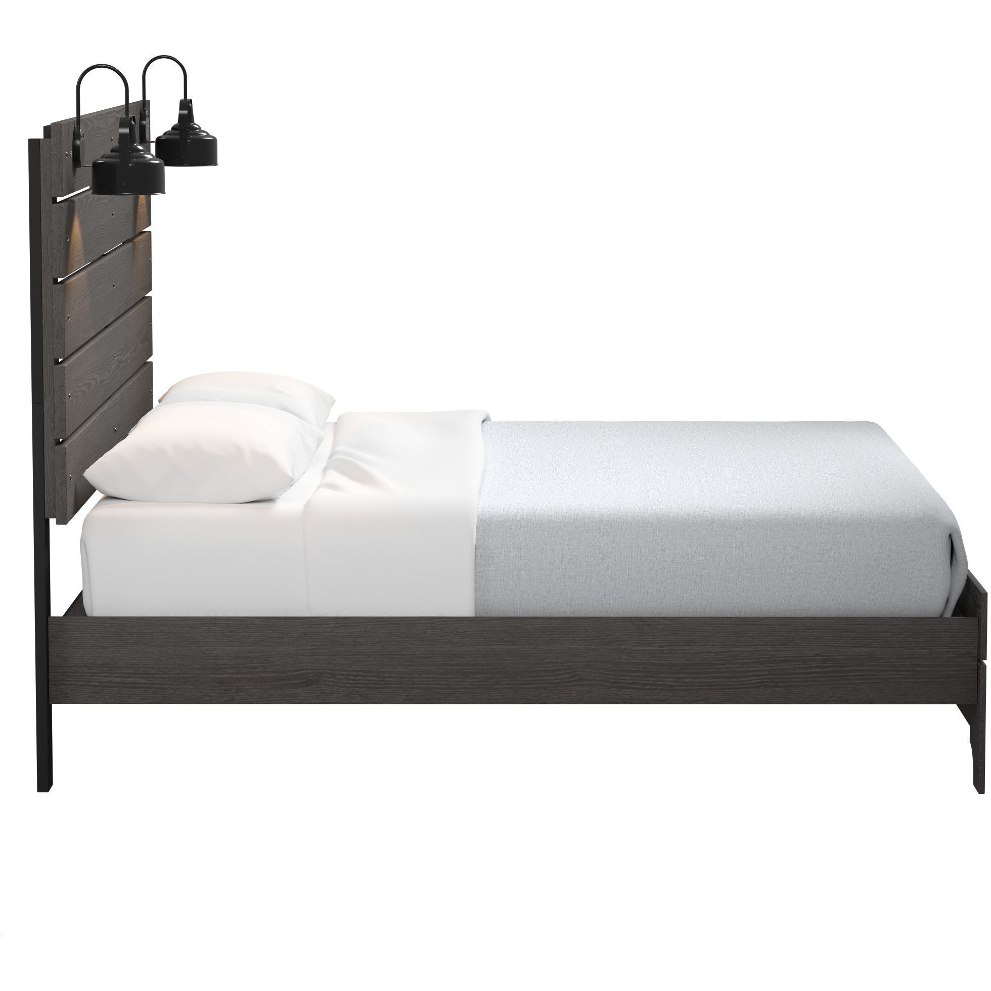 Wallace & Bay Junipe Brown Queen Bed With Lights