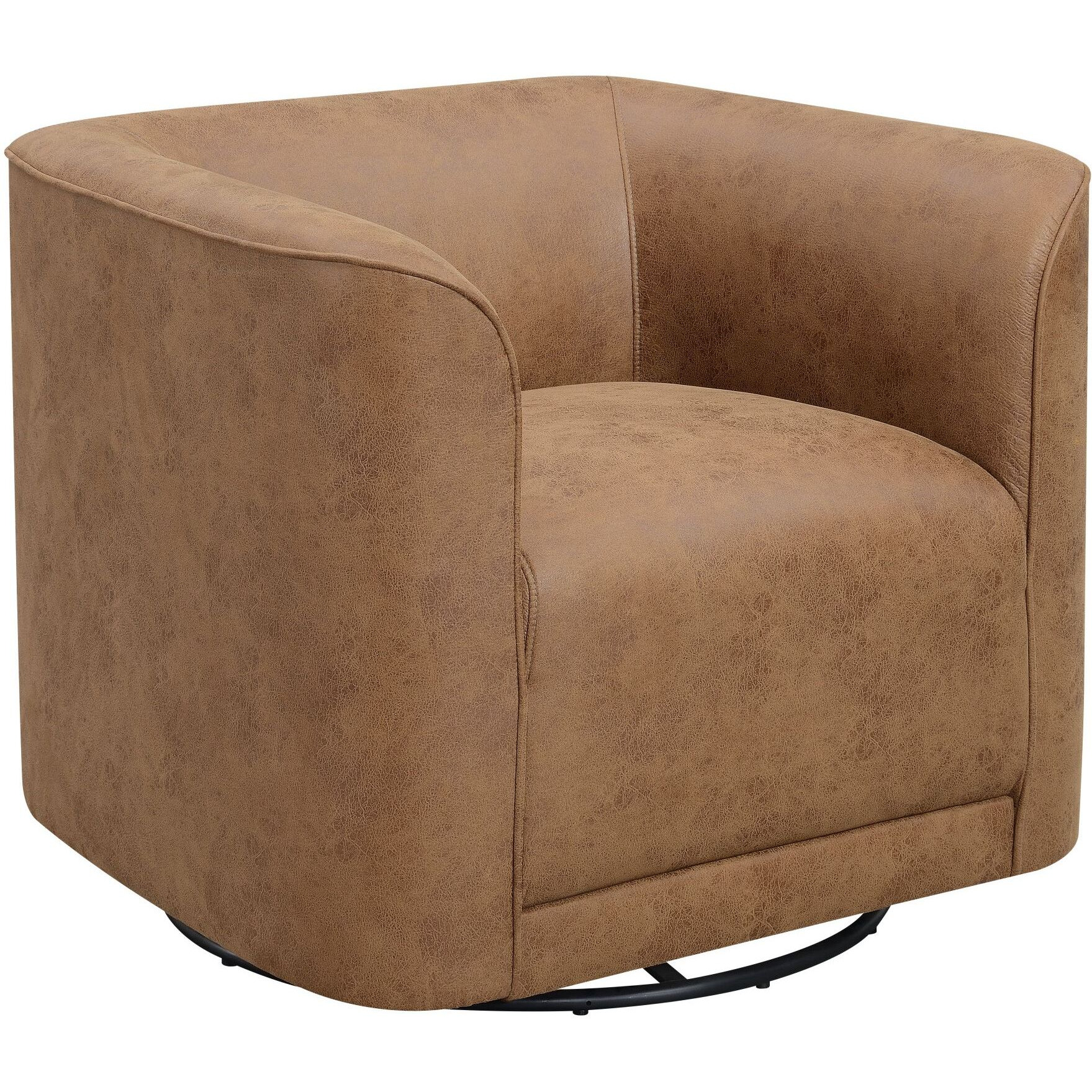 Wallace & Bay Brella Brown Swivel Accent Chair