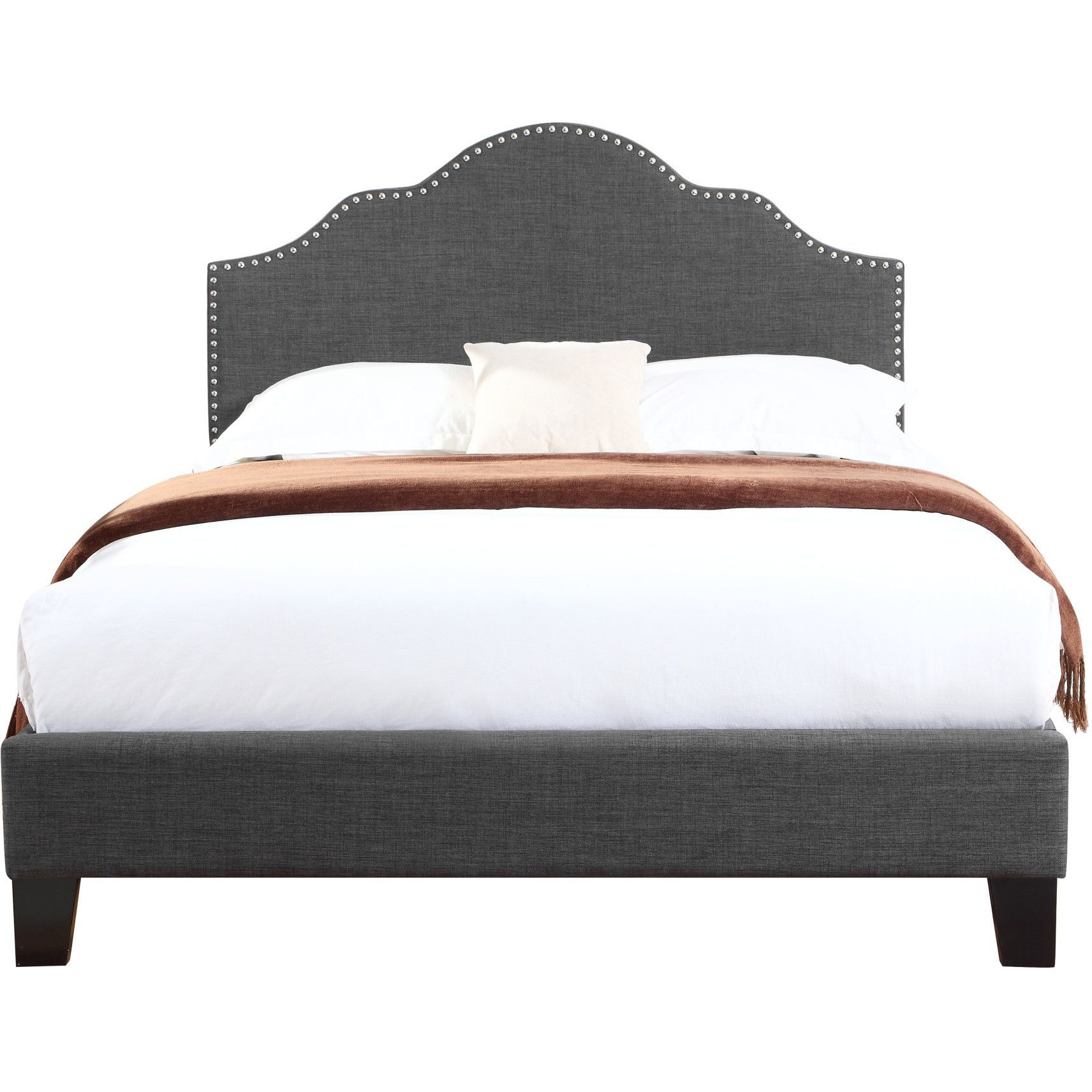Wallace & Bay Kopa Gray Cal King Upholstered Bed
