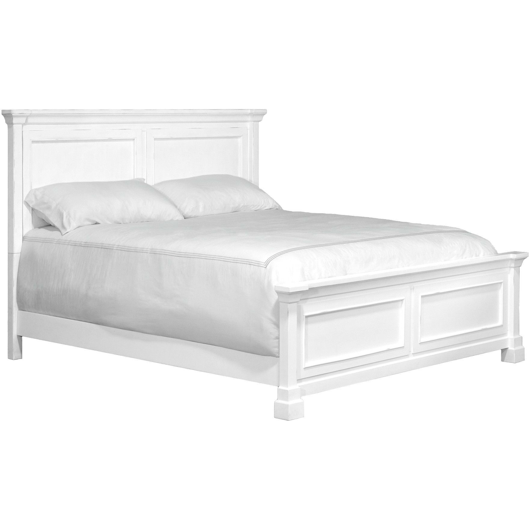 Wallace & Bay Coastal White King Panel Bed