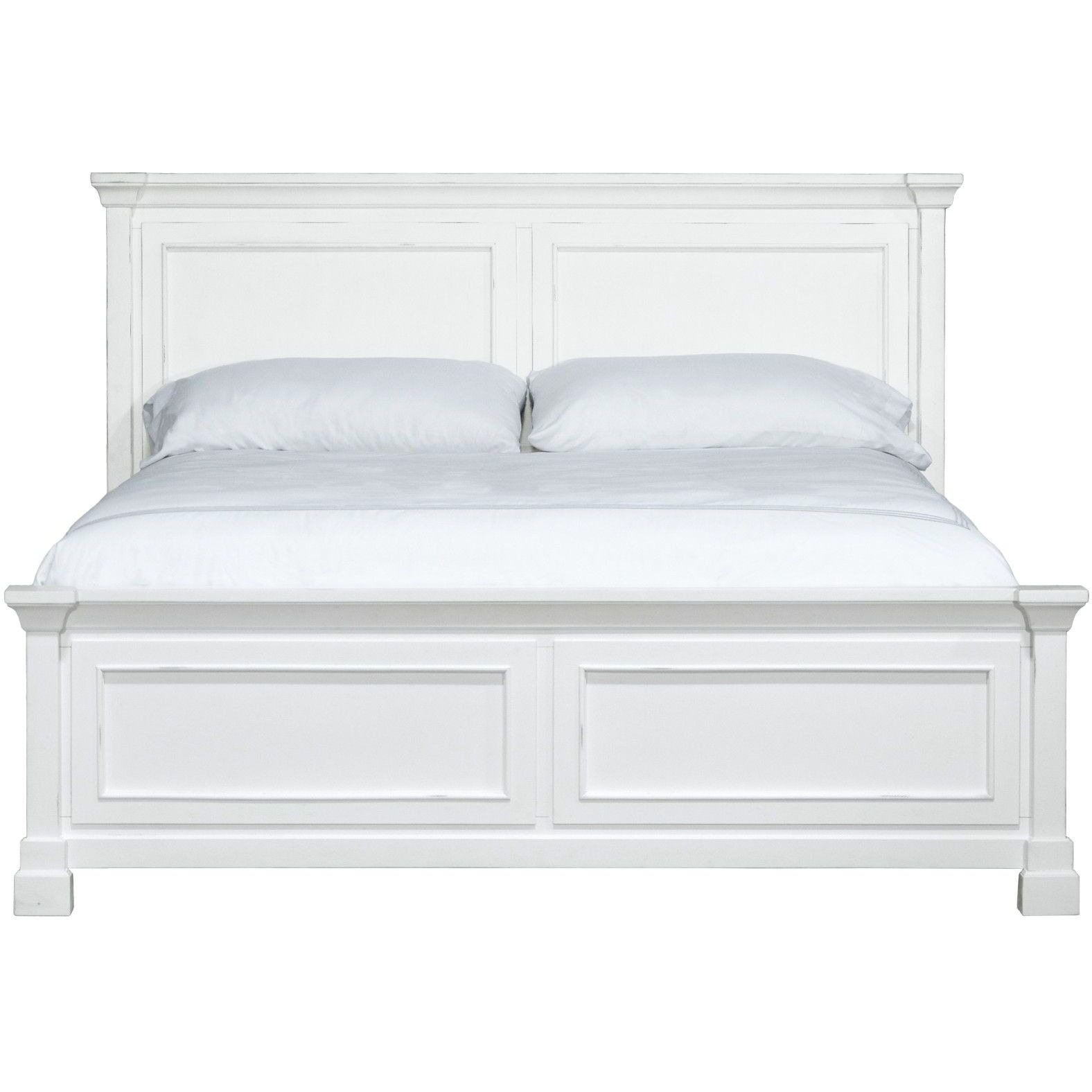 Wallace & Bay Coastal White King Panel Bed