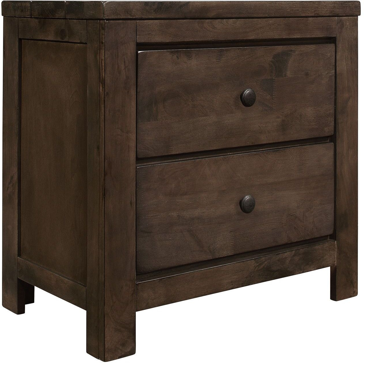 Wallace & Bay Verna Brown 2-Drawer Nightstand