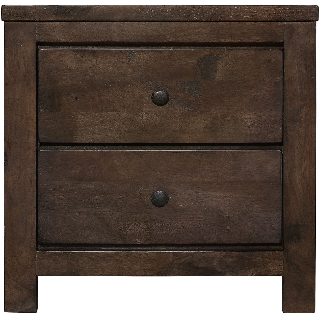 Wallace & Bay Verna Brown 2-Drawer Nightstand