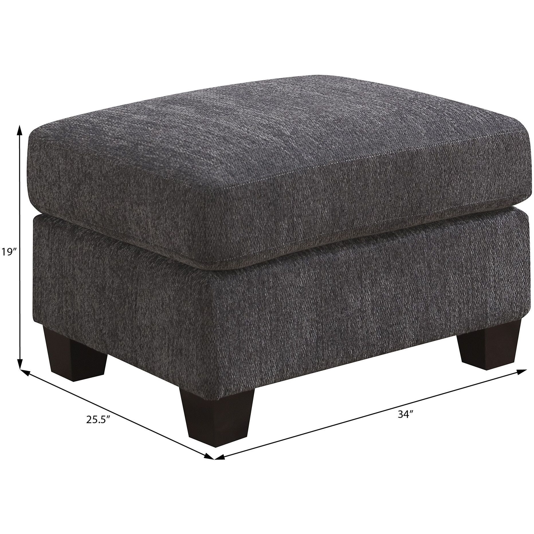 Wallace & Bay Siena Gray Ottoman
