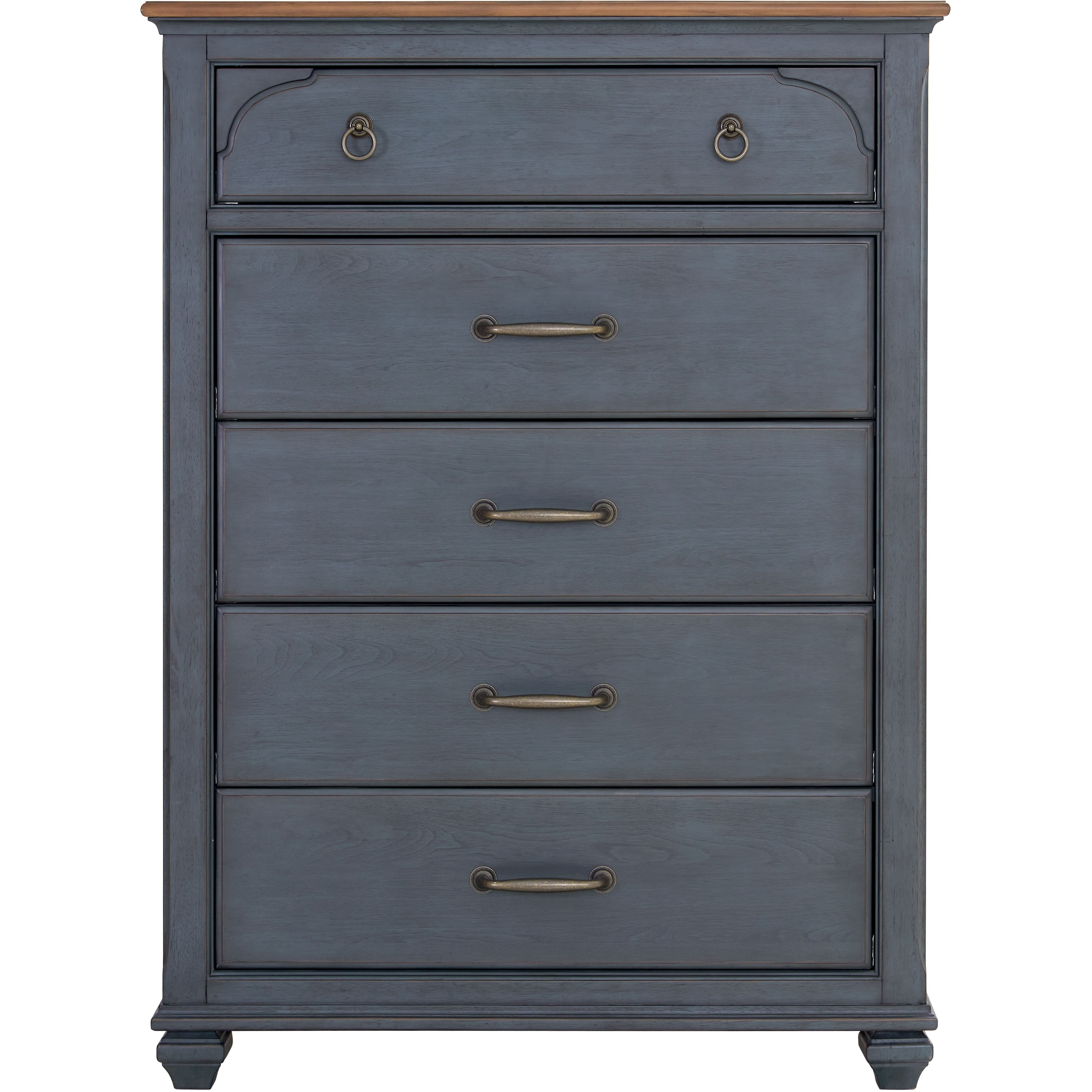 Bridgevine Home Americana Chest  No Assembly Required  Corduroy Blue Finish