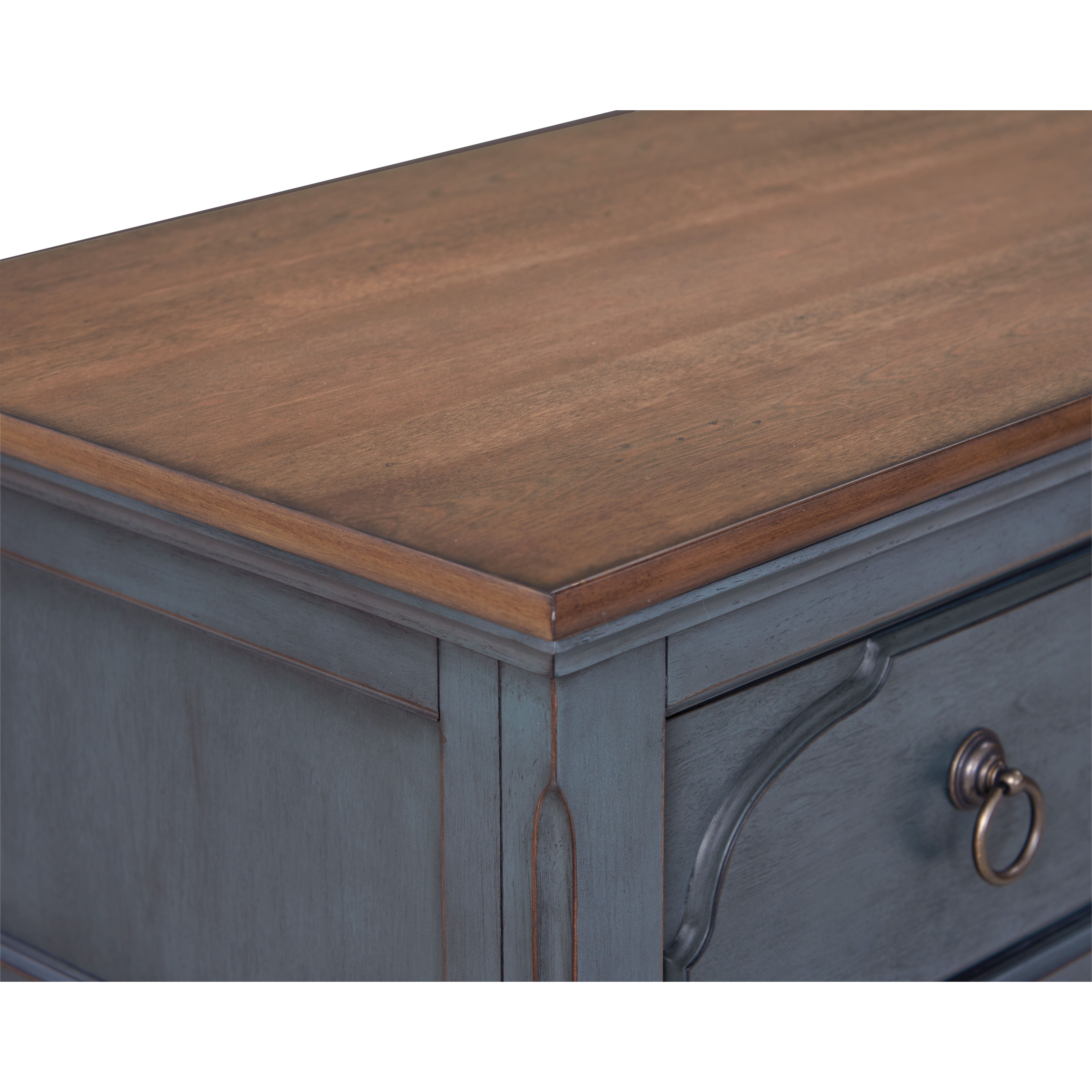 Bridgevine Home Americana Chest  No Assembly Required  Corduroy Blue Finish