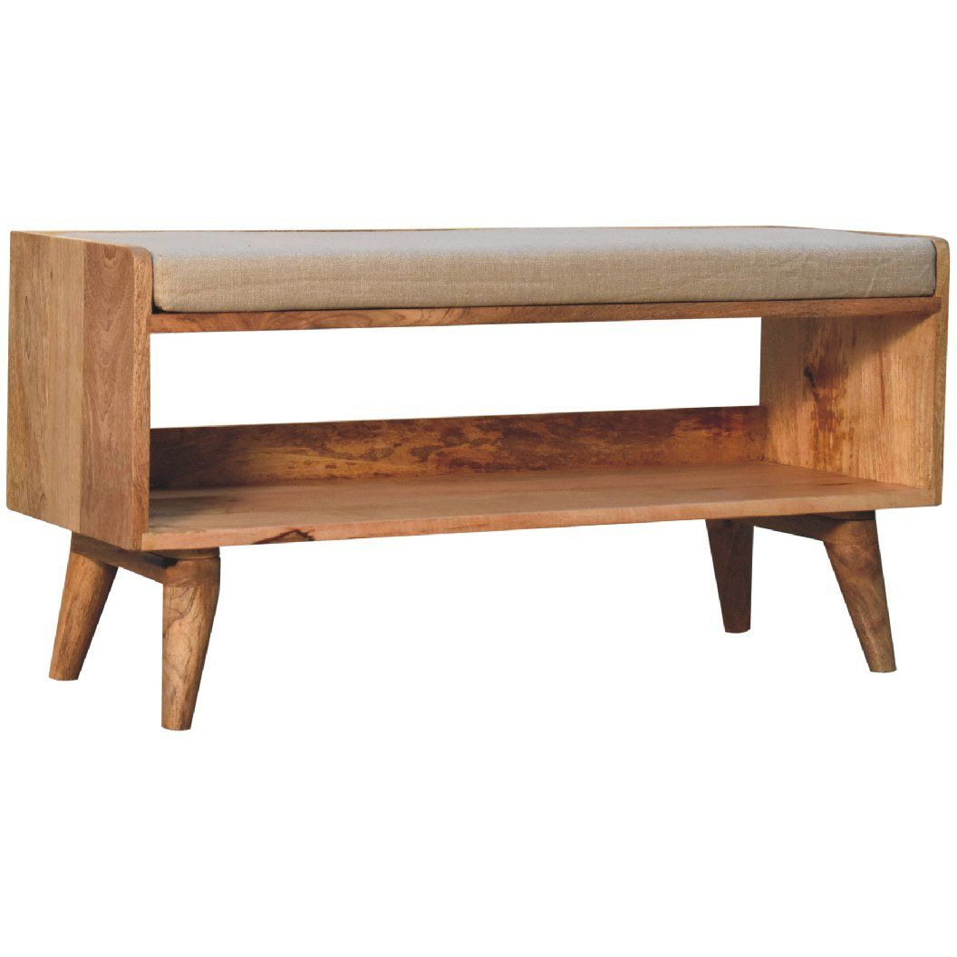 Oak-Ish Nordic Storage Bench