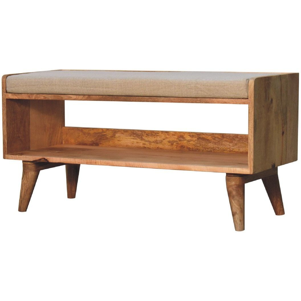 Oak-Ish Nordic Storage Bench
