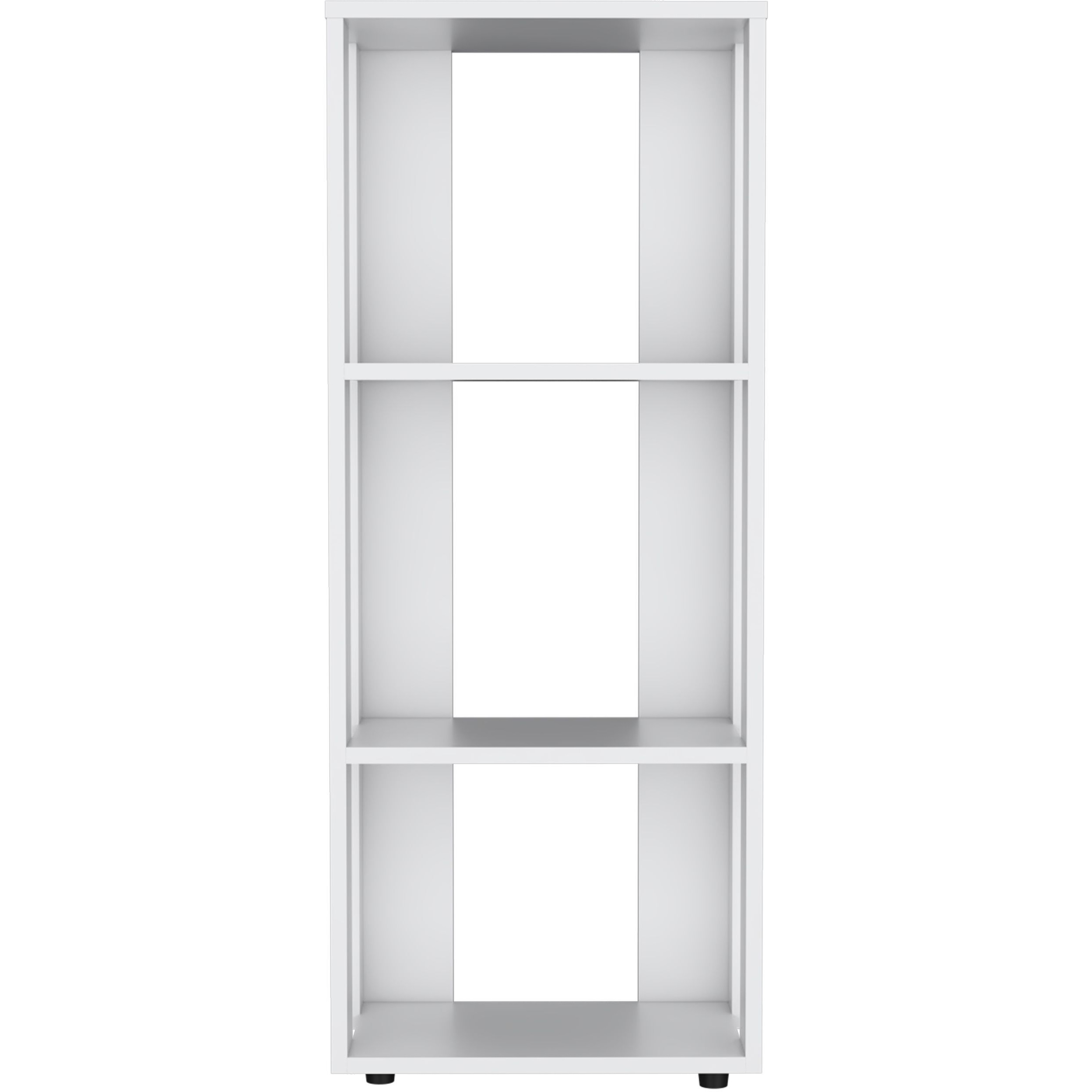 Fm Furniture Modoc Bookcase In Melamine With Open Storage  White
