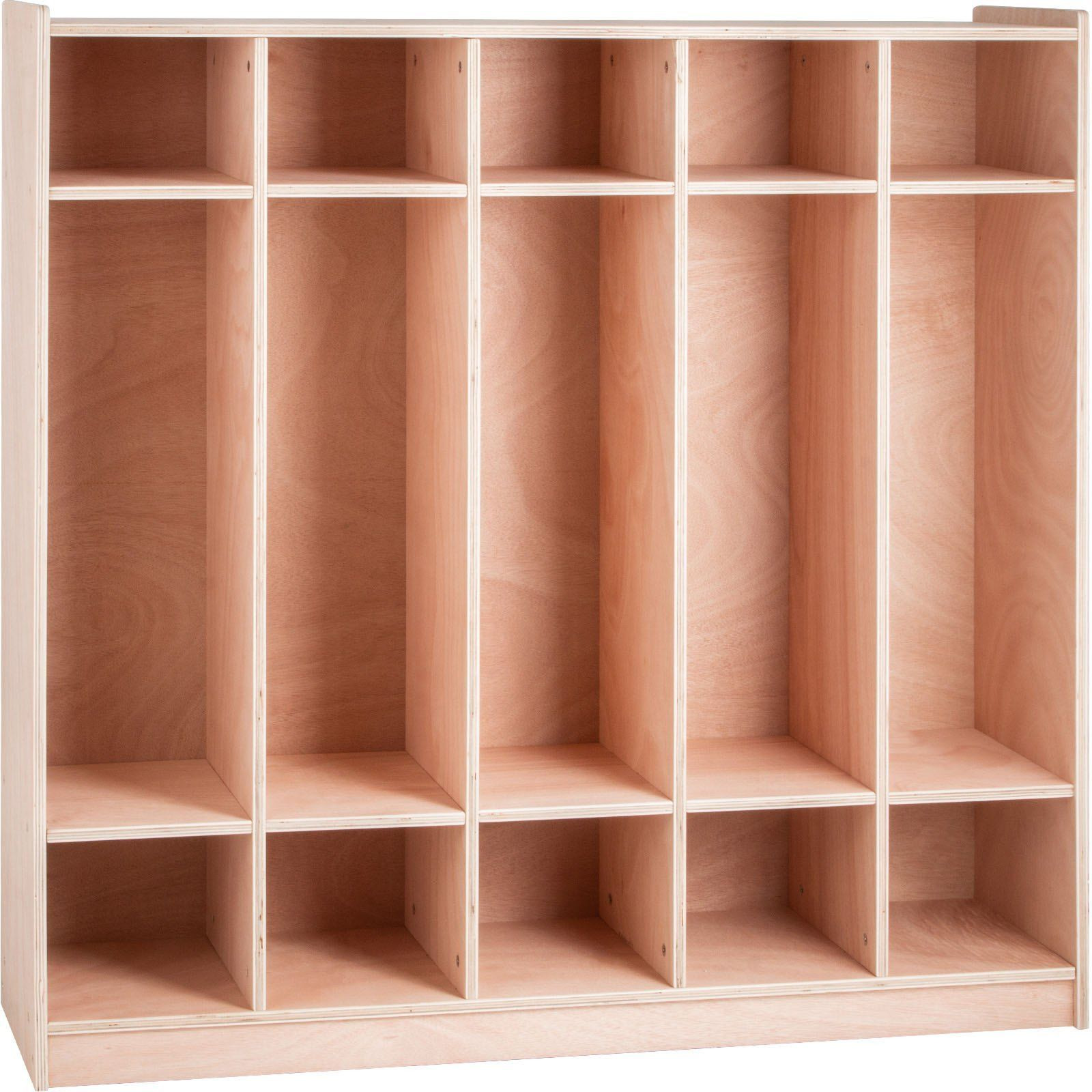 Vevor Preschool Cubby Lockers 5-Section Plywood Birch Coat Locker 15Mm Thickness Kids Locker For Home 48.4 Inch High Durable Classroom Lockers For Toddlers And Kids Commercial Or Personal Use