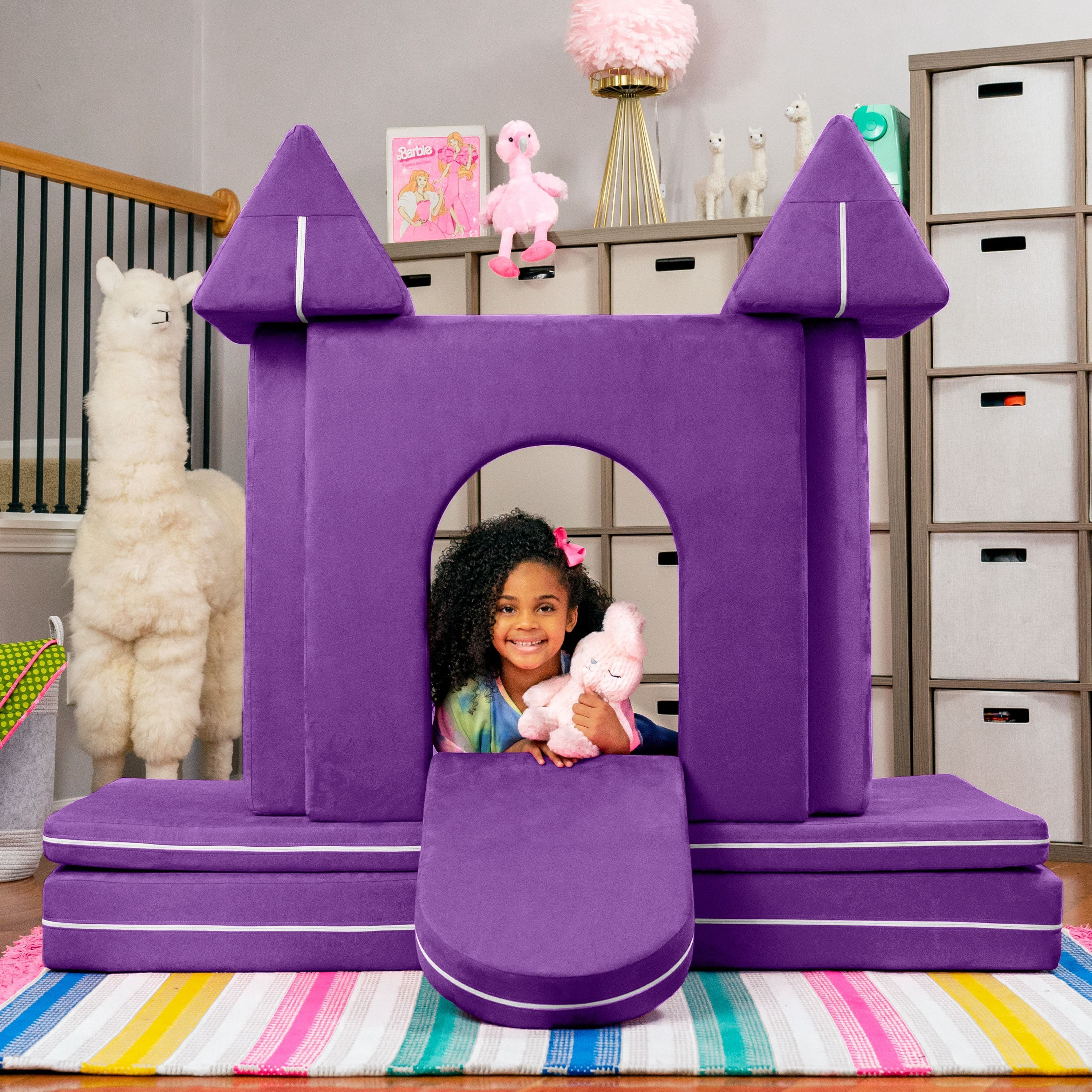 Jaxx Zipline Playscape Castle Gate - Playtime Furniture For Imaginative Kids  Grape