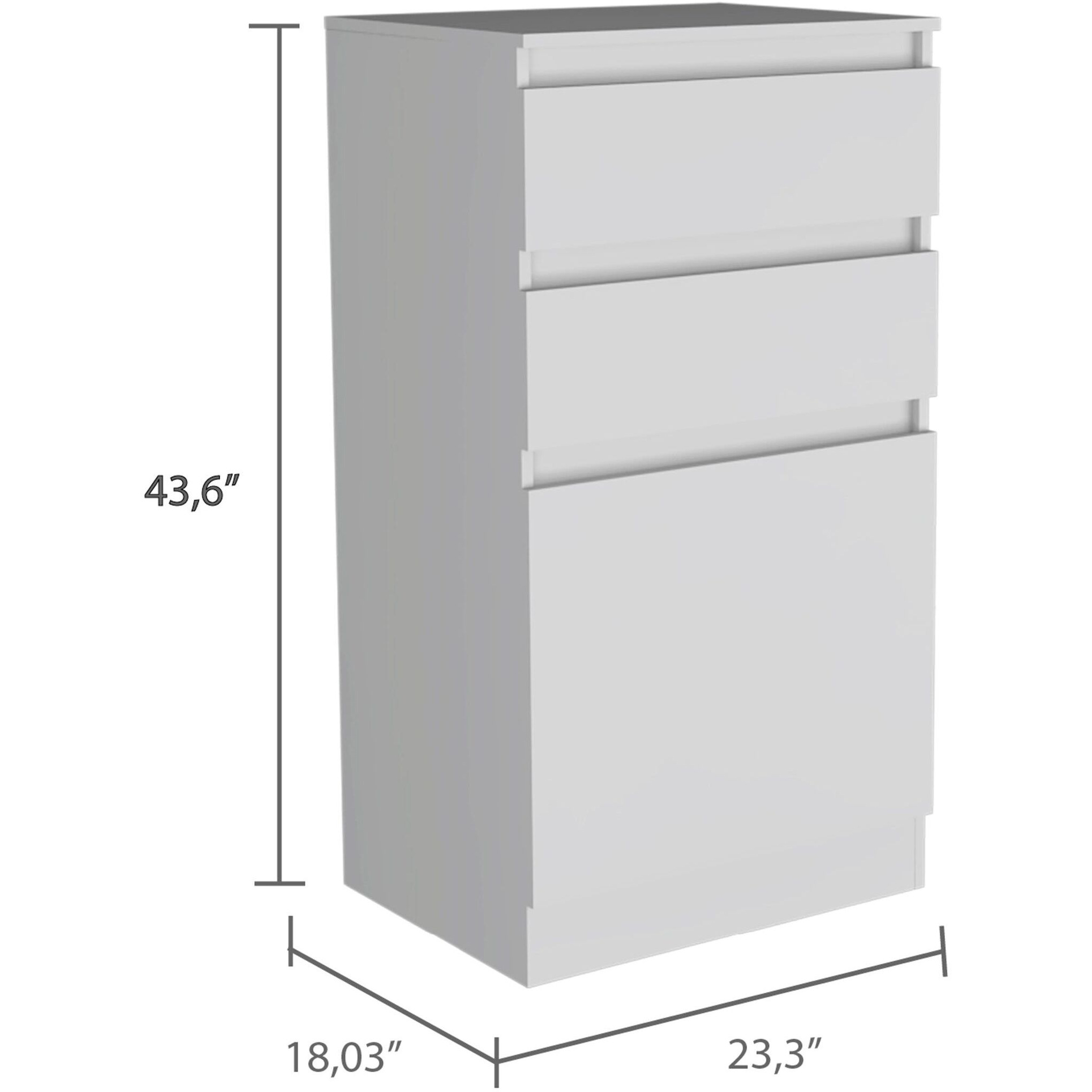 Celestial Dresser  Jewelry Box  Mirror  Two Drawers  Single Door Cabinet  White