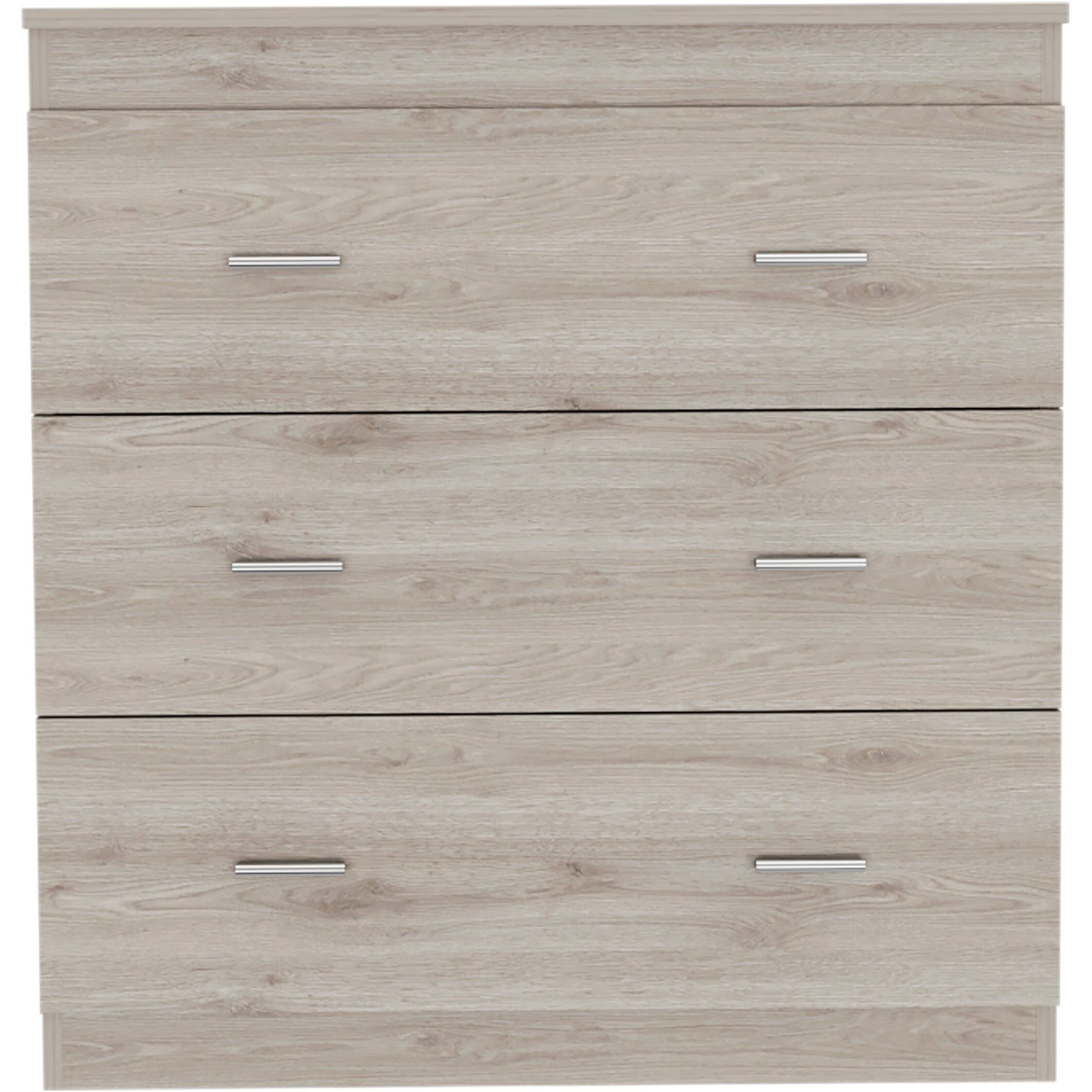 Dove Three Drawer Dresser  Superior Top  Light Gray
