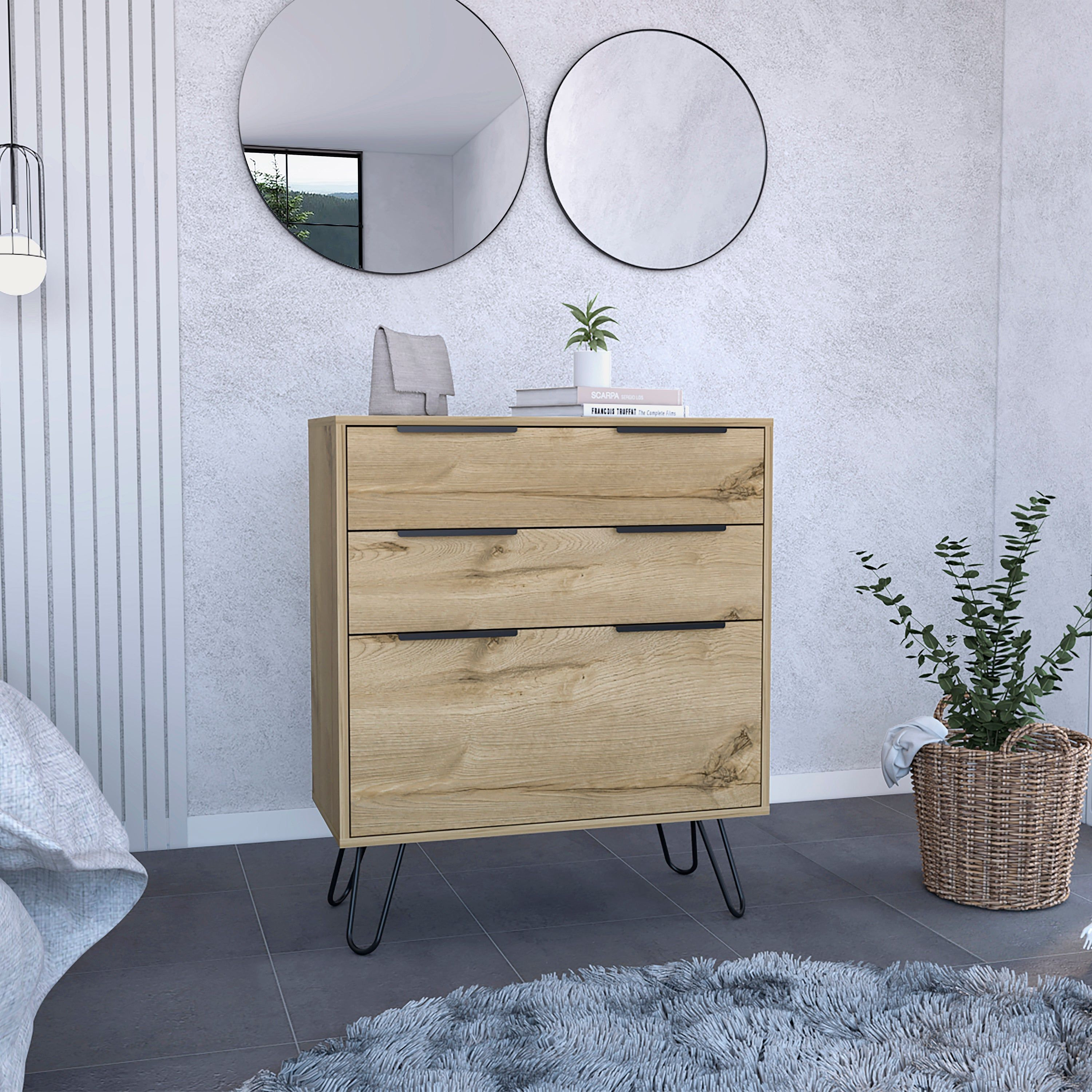 Drawer Dresser Hartly  Bedroom  Light Oak