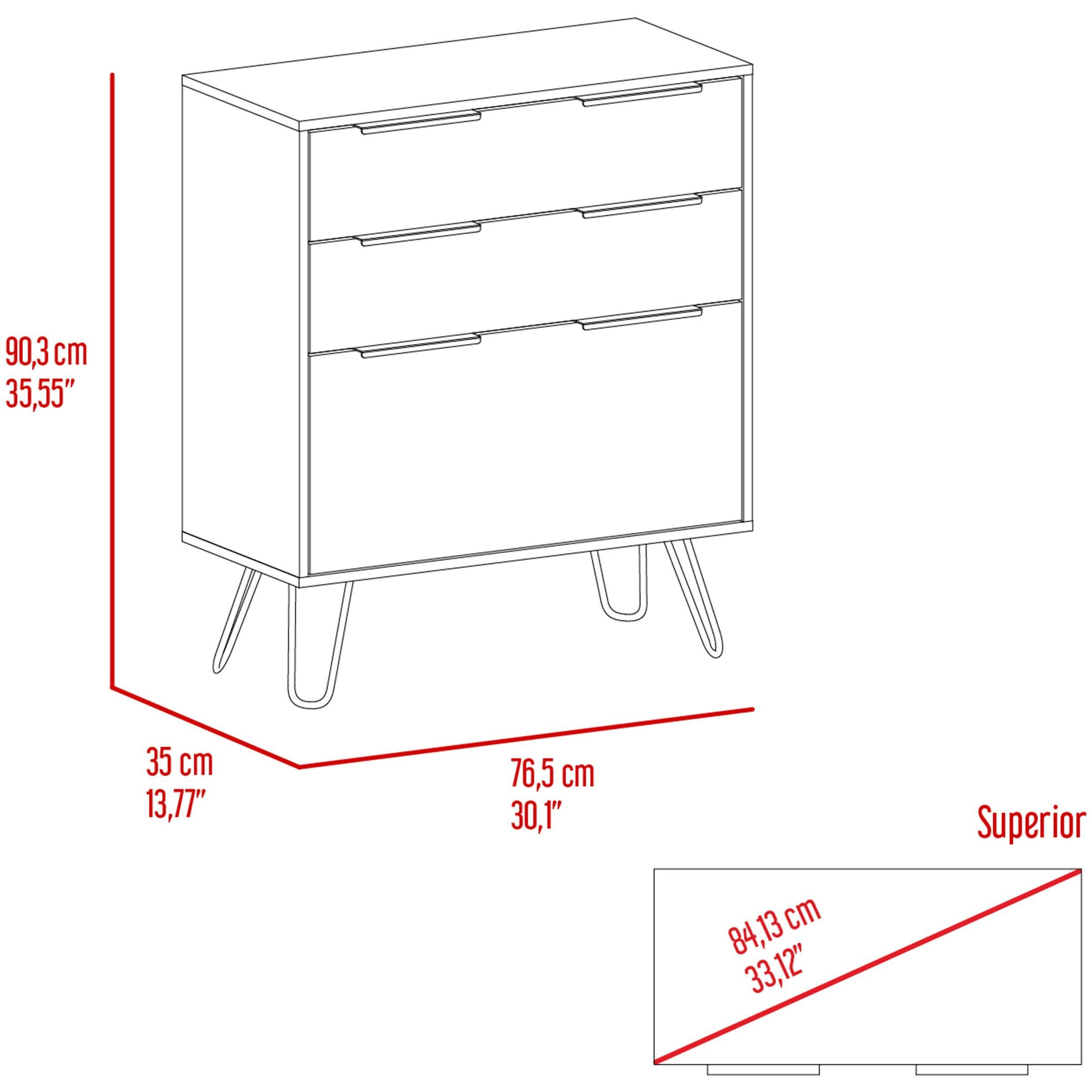 Drawer Dresser Hartly  Bedroom  Light Oak