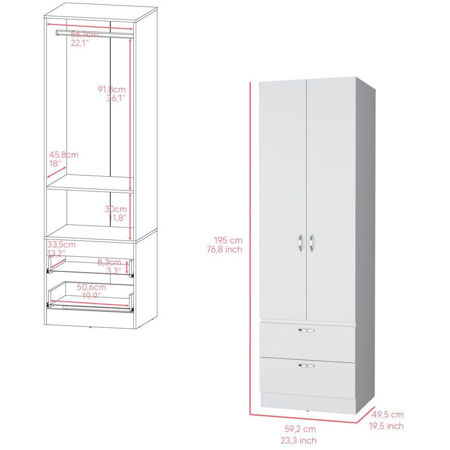 Armoire Marlton  Bedroom  White