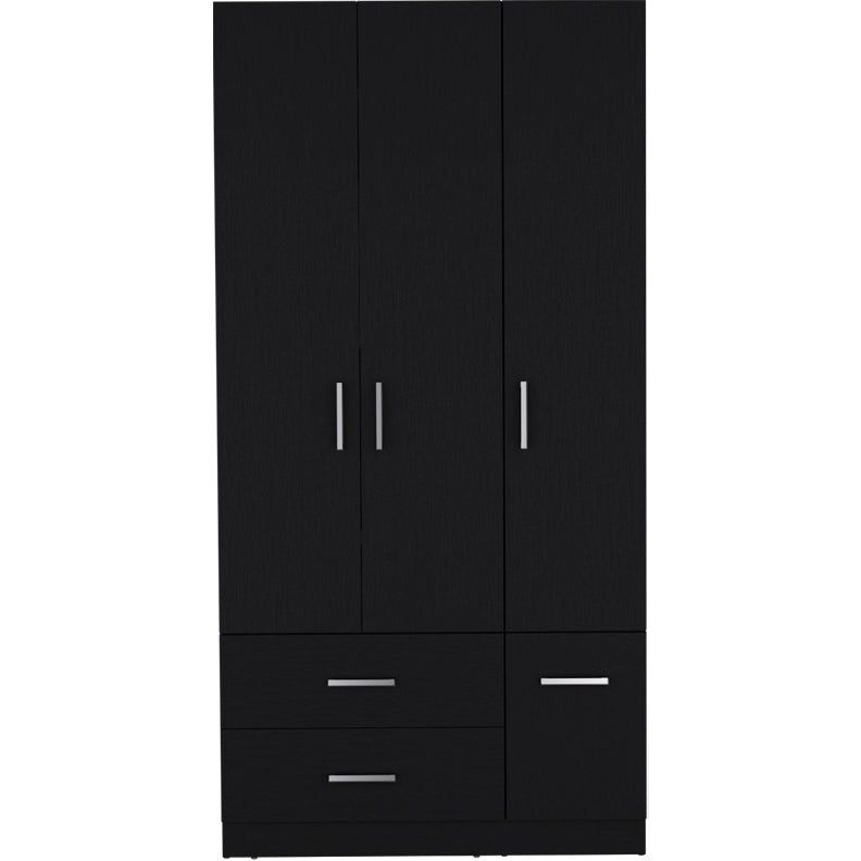 Four Door Armoire Crosby  Bedroom  Black