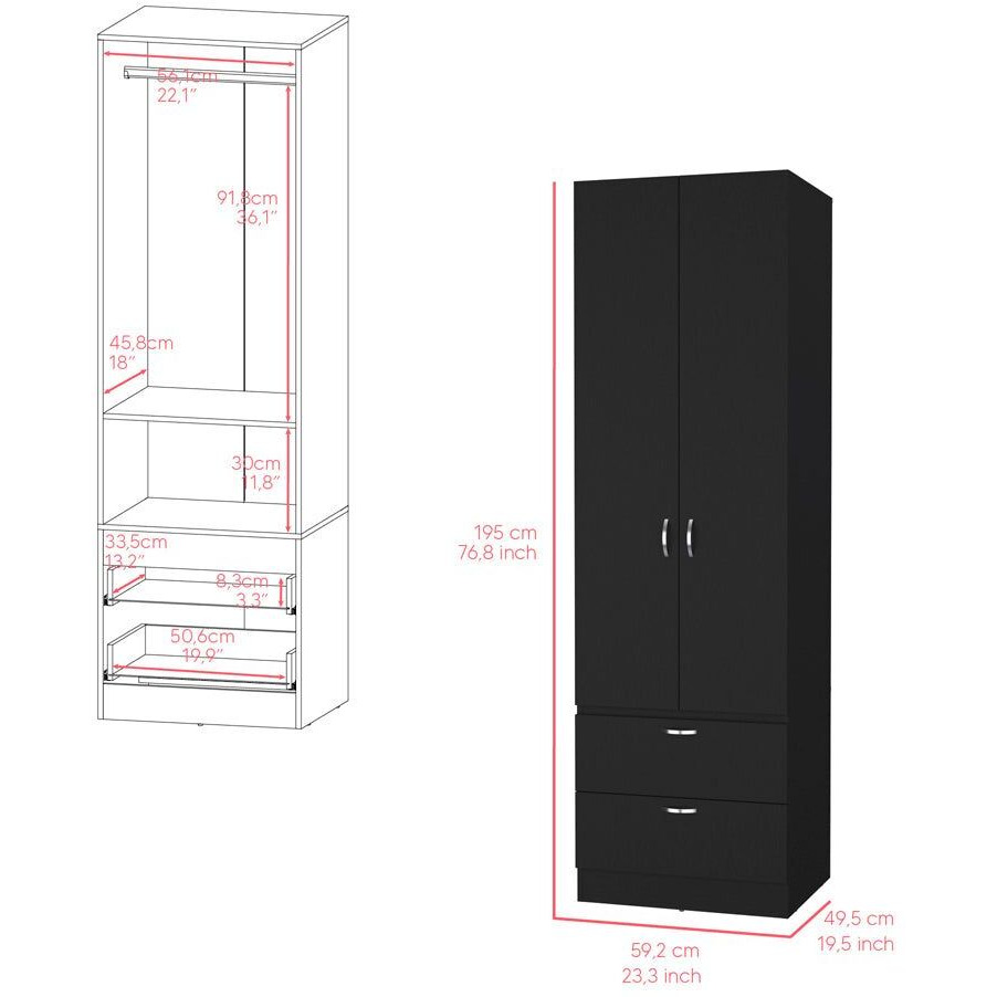 Armoire Marlton  Bedroom  Black