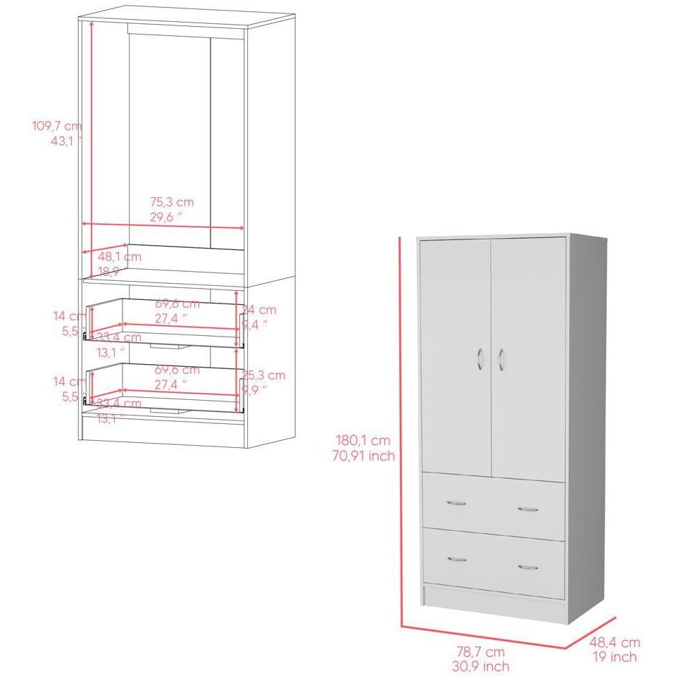 Armoire Edie  Bedroom  White