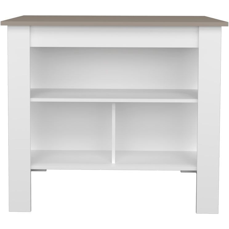 Kitchen Island Ada  Kitchen  Taupe / White