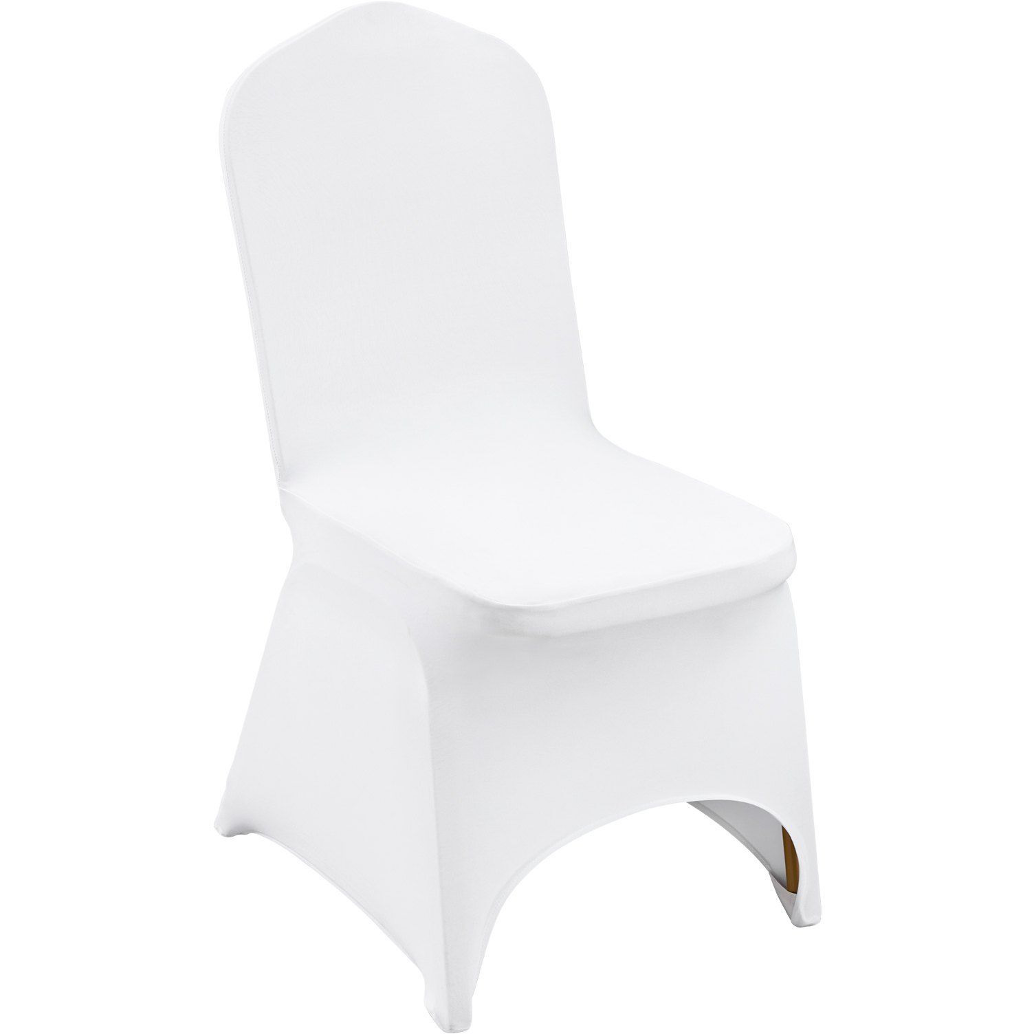 Vevor Stretch Spandex Folding Chair Covers  Universal Fitted Arched Front Cover  Removable Washable Protective Slipcovers  For Wedding  Holiday  Banquet  Party  Celebration  Dining (100Pcs White)