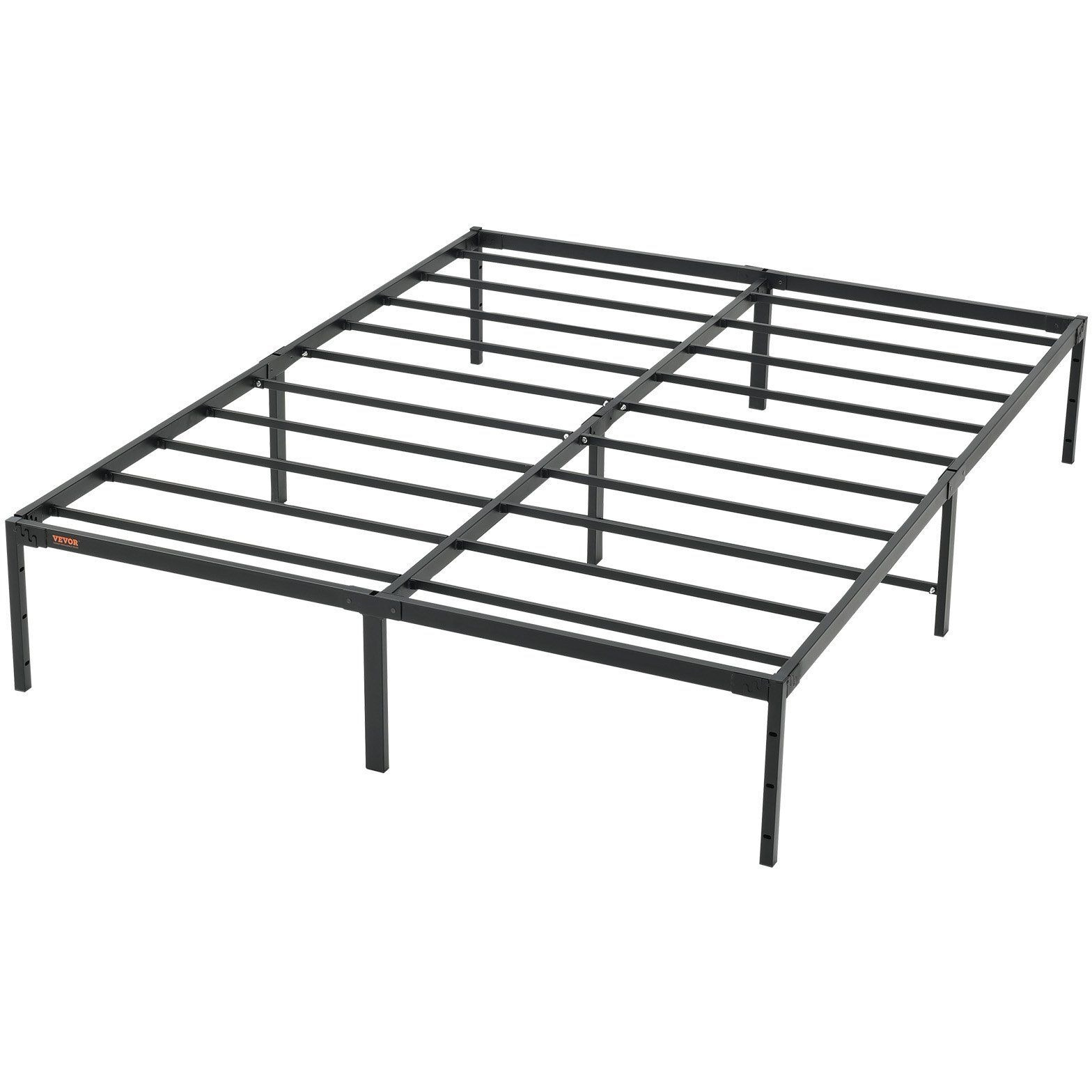 Vevor 14 Inch Queen Metal Bed Frame Platform  No Box Spring Needed  1500 Lbs Loading Capacity Embedded Heavy Duty Mattress Foundation With Steel Slat Support  Easy Assembly  Noise Free