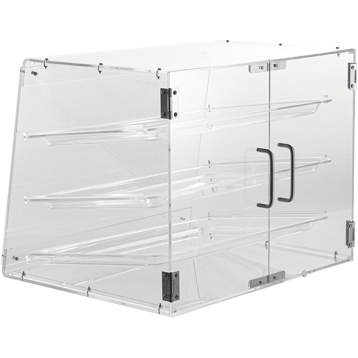 Vevor Pastry Display Case  3-Tier Commercial Countertop Bakery Display Case  Acrylic Display Box With Rear Door Access & Removable Shelves  Keep Fresh For Donut Bagels Cake Cookie  20.7"&quotX14.2"&quotX16.3""
