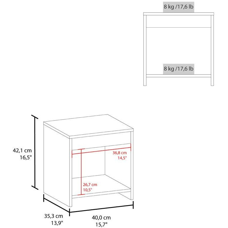 Nightstand Elaine  Bedroom  White