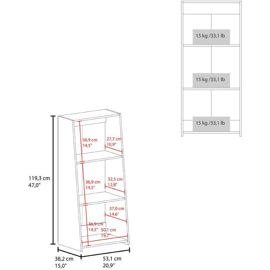Bookcase Piney  Office  White