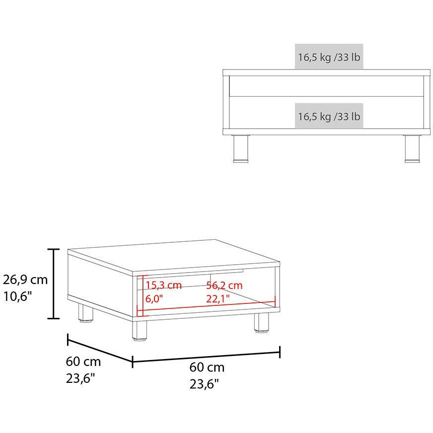 Coffee Table Burley  Living Room  White