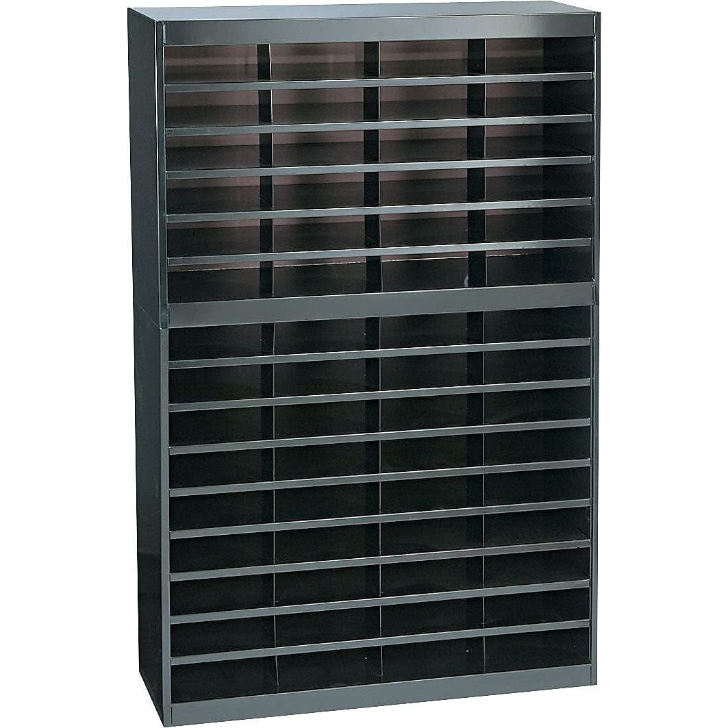 Steel/Fiberboard E-Z Stor Sorter  60 Sections  37 1/2 X 12 3/4 X 60  Black