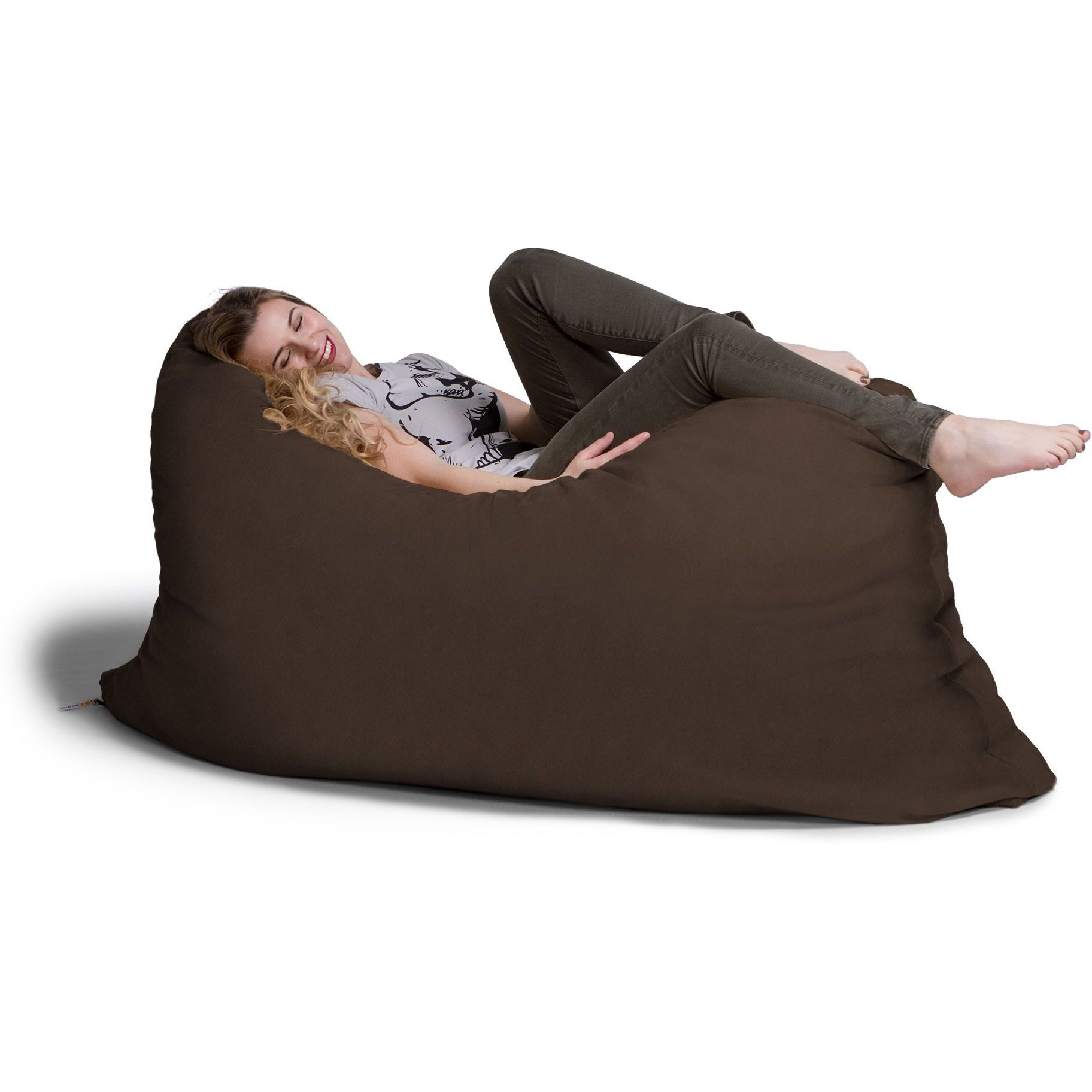Jaxx 5.5 Ft Pillow Saxx Bean Bag Pillow  Chocolate
