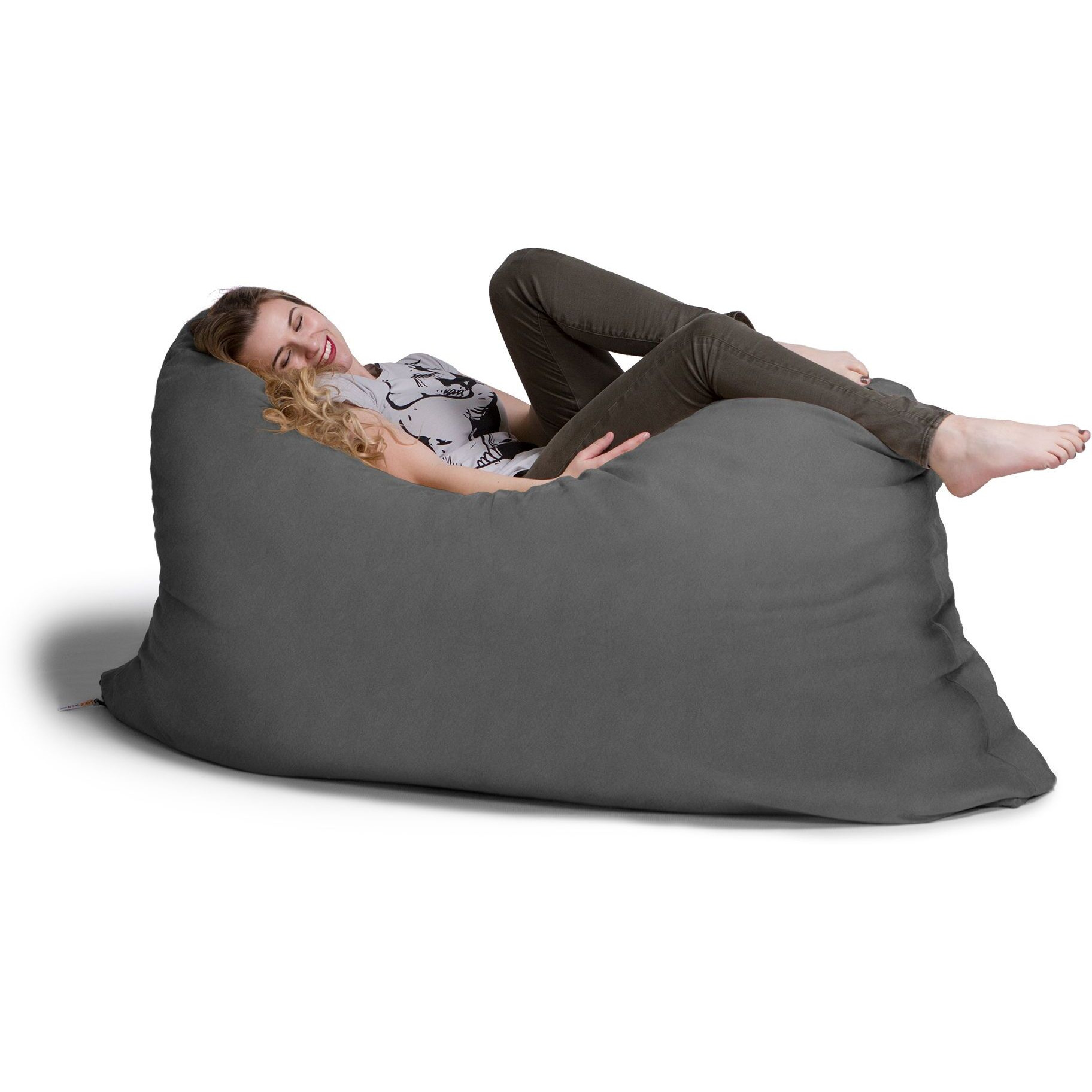 Jaxx 5.5 Ft Pillow Saxx Bean Bag Pillow  Charcoal