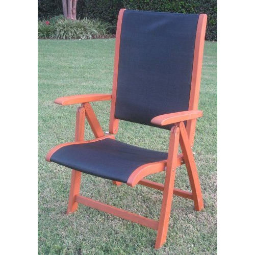 Set Of Two Royal Tahiti Outdoor Wood 5-Position Folding Chair