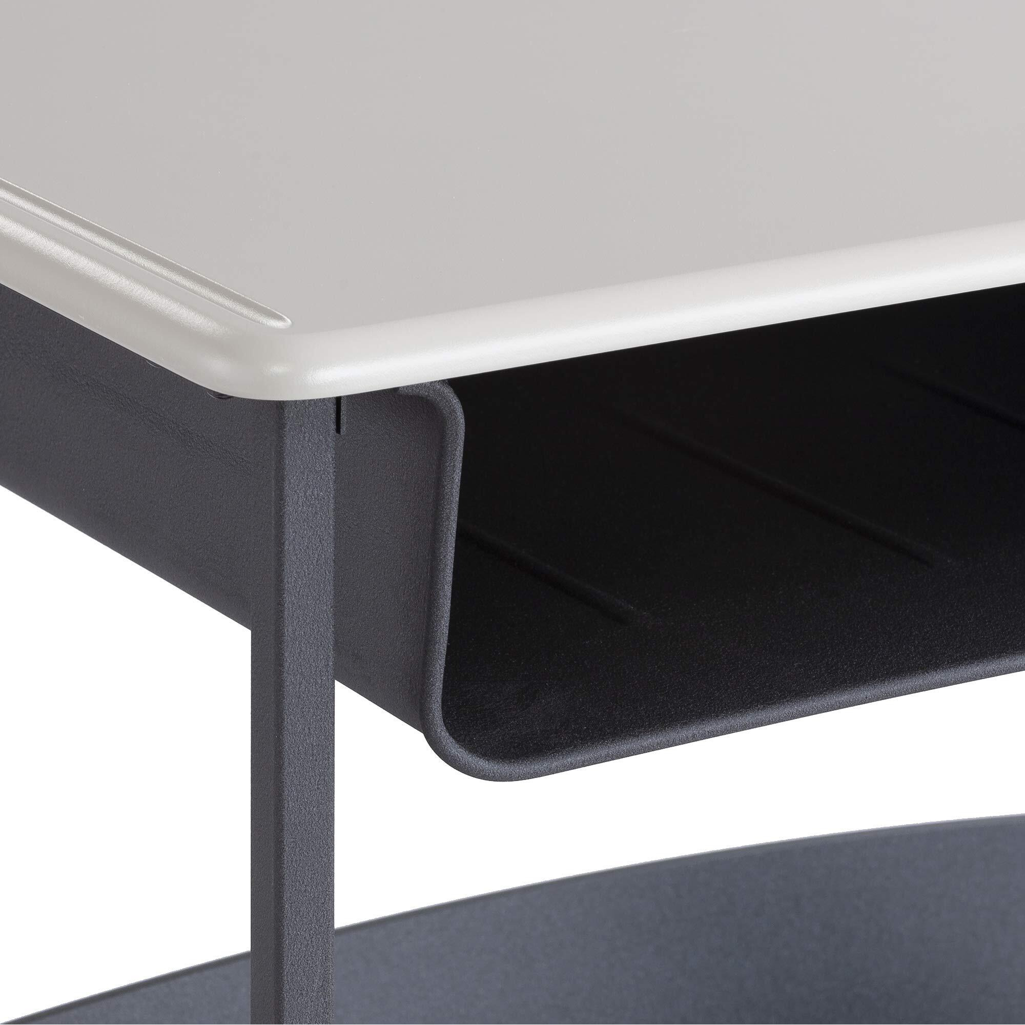 Safco Alphabetter Desk  28 X 20 Standard Top With Book Box - Beige Rectangle  Thermoplastic Laminate Top X 28"" Table Top Width X 20"" Table Top Depth X 0.63"" Table Top Thickness - 42"" Height - Assembly