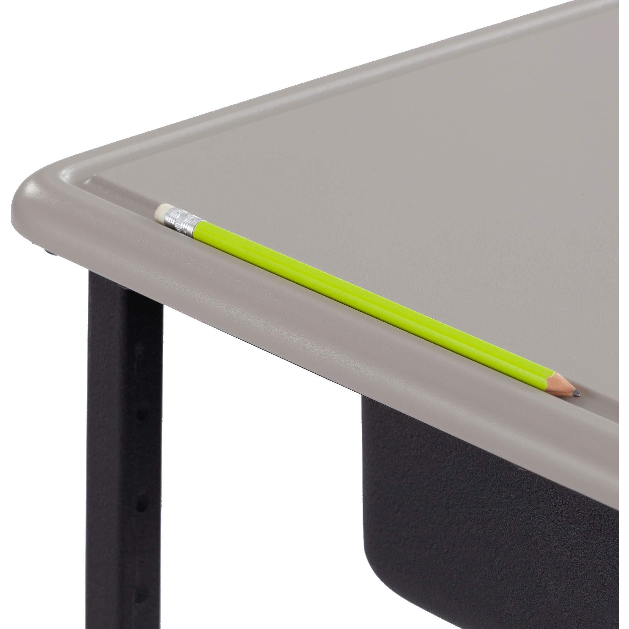 Safco Alphabetter Desk  28 X 20 Standard Top With Book Box - Beige Rectangle  Thermoplastic Laminate Top X 28"" Table Top Width X 20"" Table Top Depth X 0.63"" Table Top Thickness - 42"" Height - Assembly