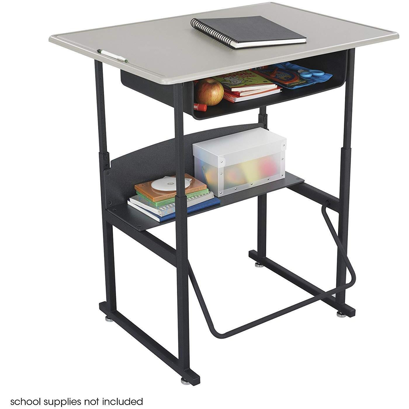 Safco Alphabetter Desk  36 X 24 Standard Top With Book Box - Beige  Laminated Top X 36"" Table Top Width X 24"" Table Top Depth X 0.63"" Table Top Thickness - 42"" Height - Assembly Required