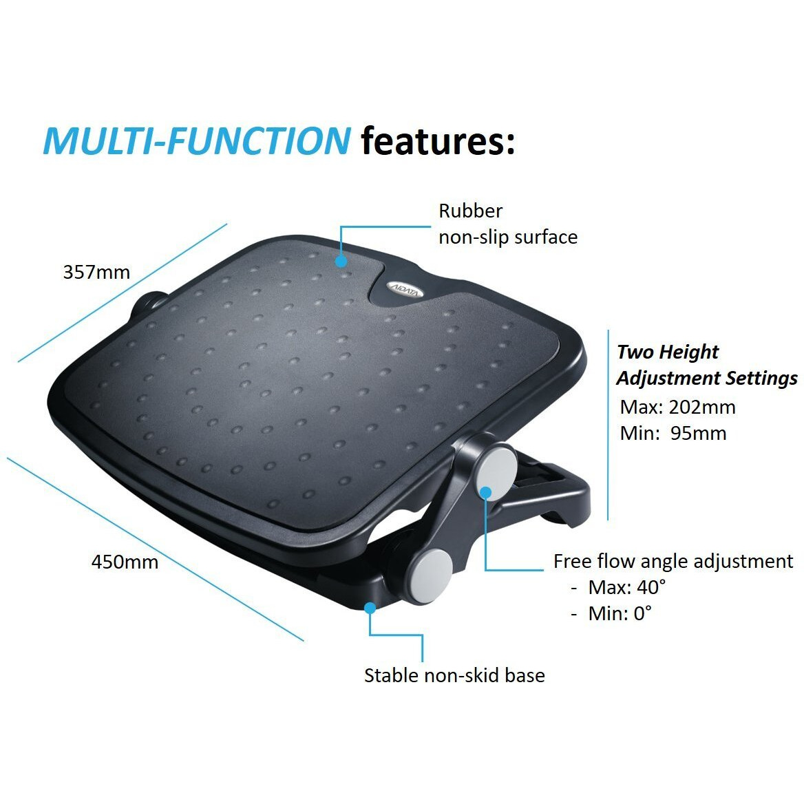 Luxe Comfort Footrest (Black)