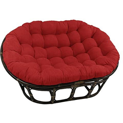 65-Inch By 48-Inch Solid Microsuede Double Papasan Cushion 93304-Ms-Cr