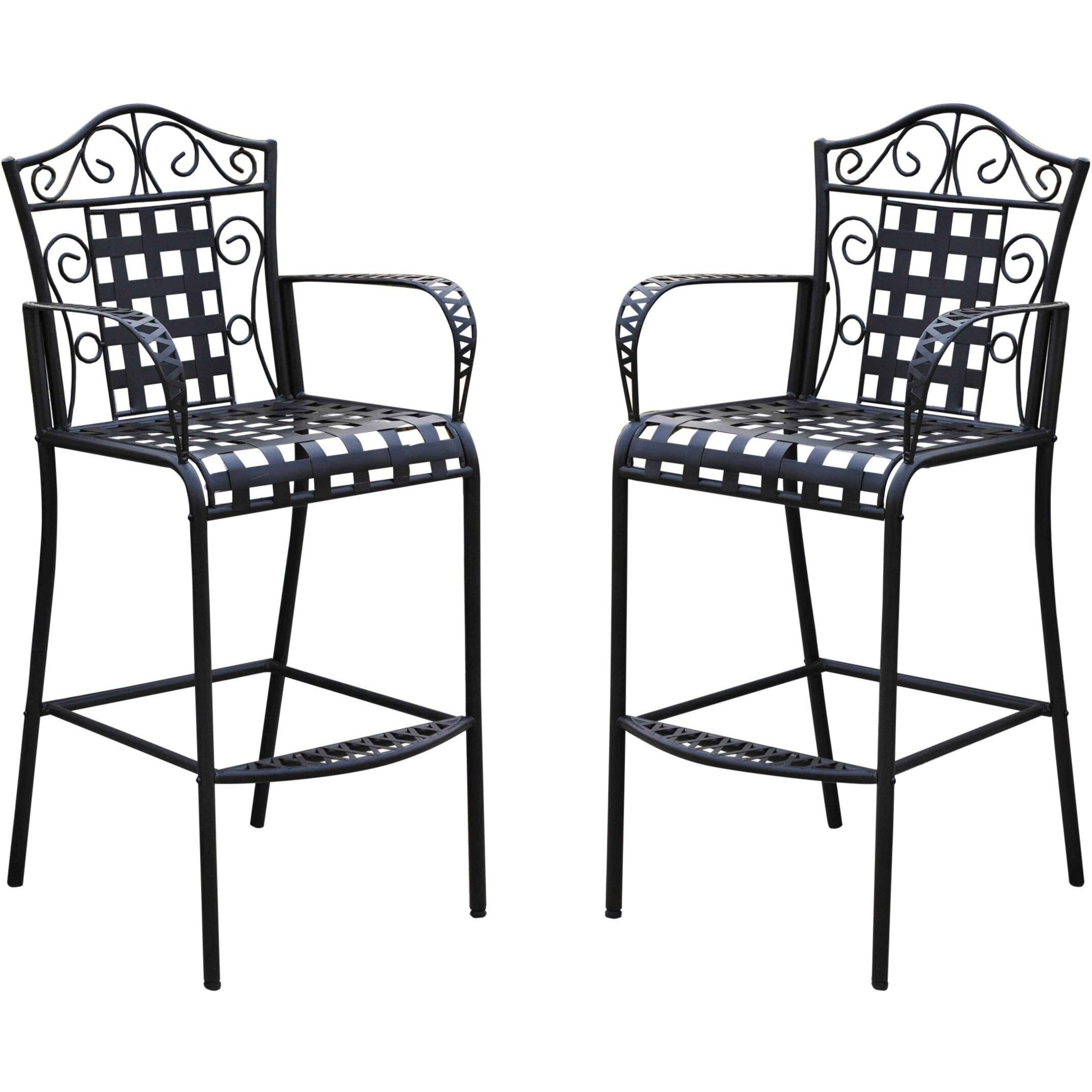 Set Of 2 Mandalay Iron Bar Height Chair