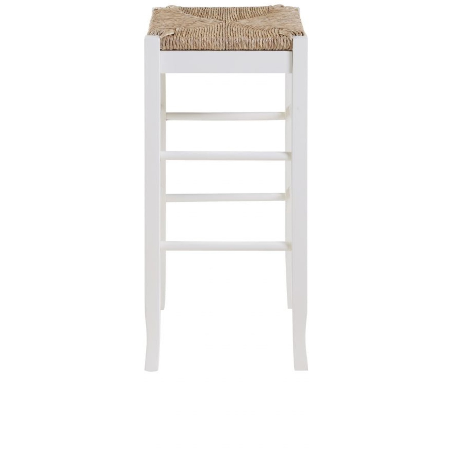 29"" Square Rush Barstool [White]