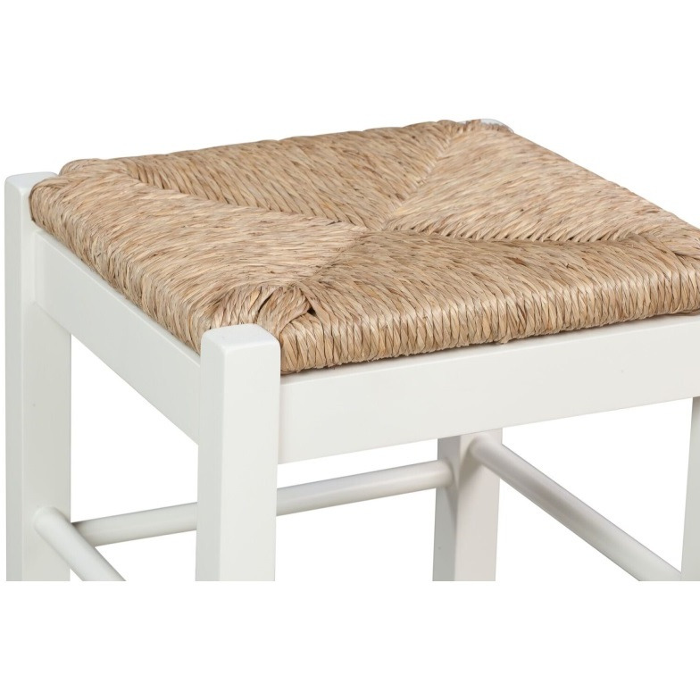 29"" Square Rush Barstool [White]