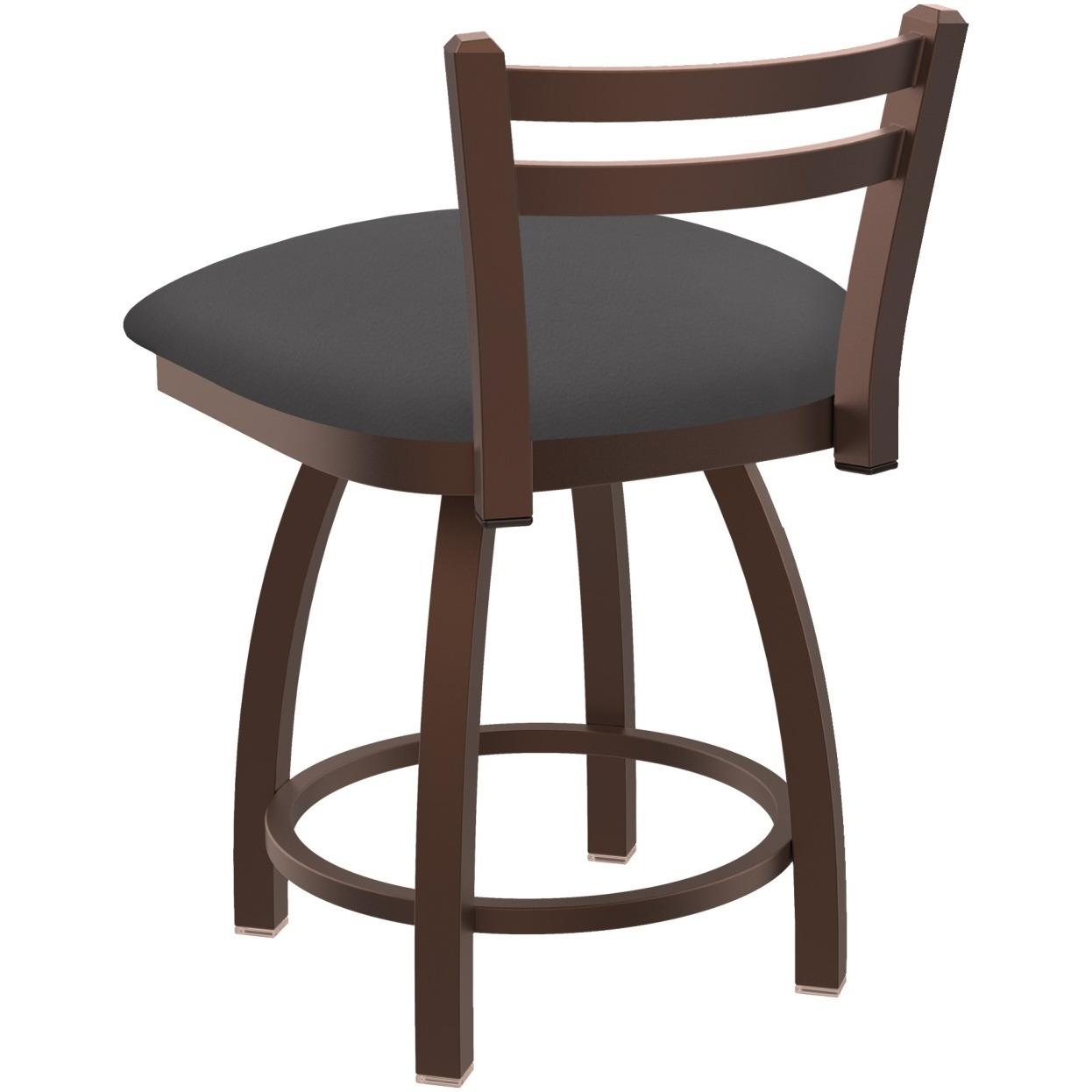 411 Jackie 18"" Low Back Swivel Vanity Stool With Bronze Finish And Canter Storm Seat