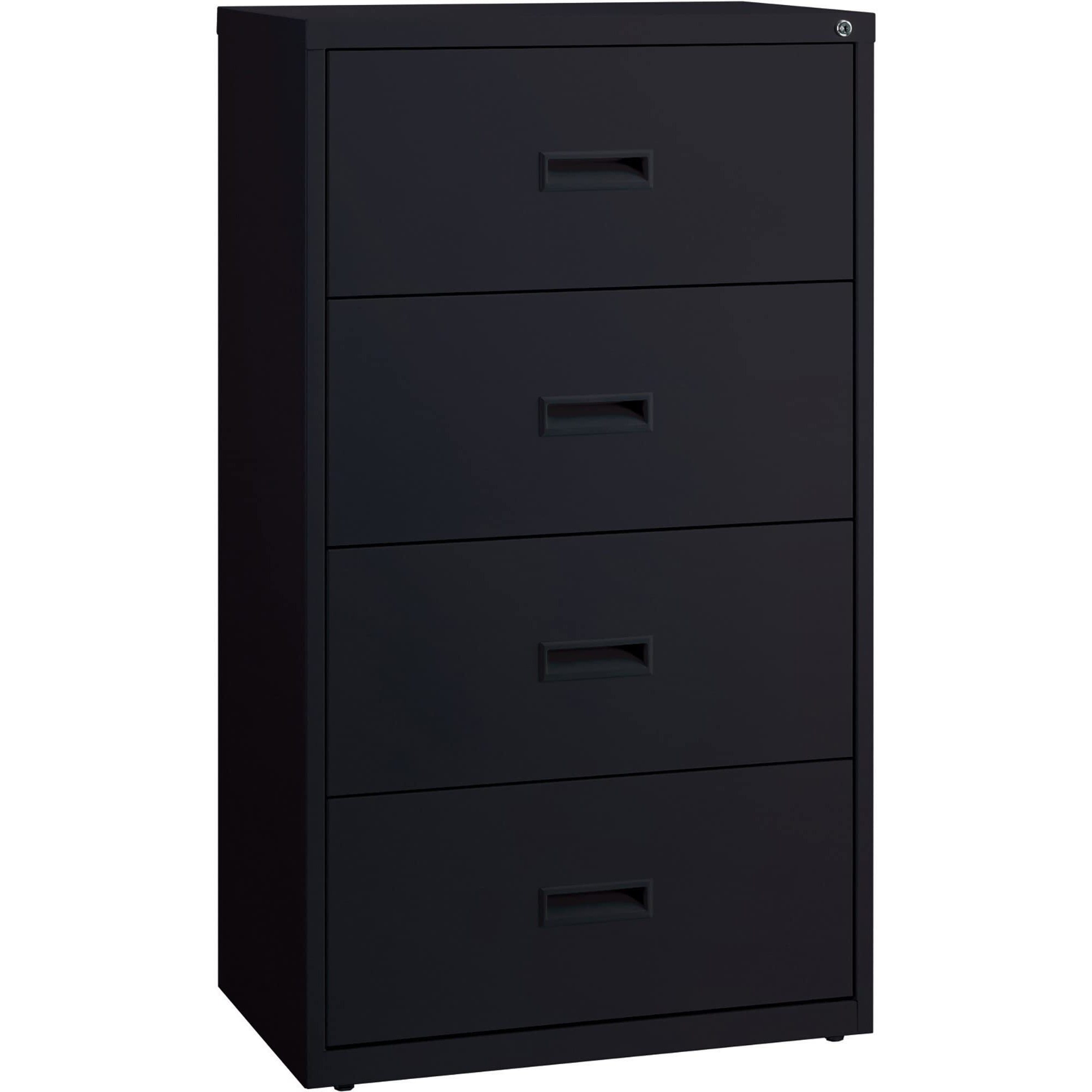 Lorell 4-Drawer Lateral File  30 By 18-5/8 By 52-1/2-Inch  Black