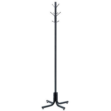 Metal Costumer  Four Ball-Tipped Double-Hooks  21W X 21D X 70H  Black